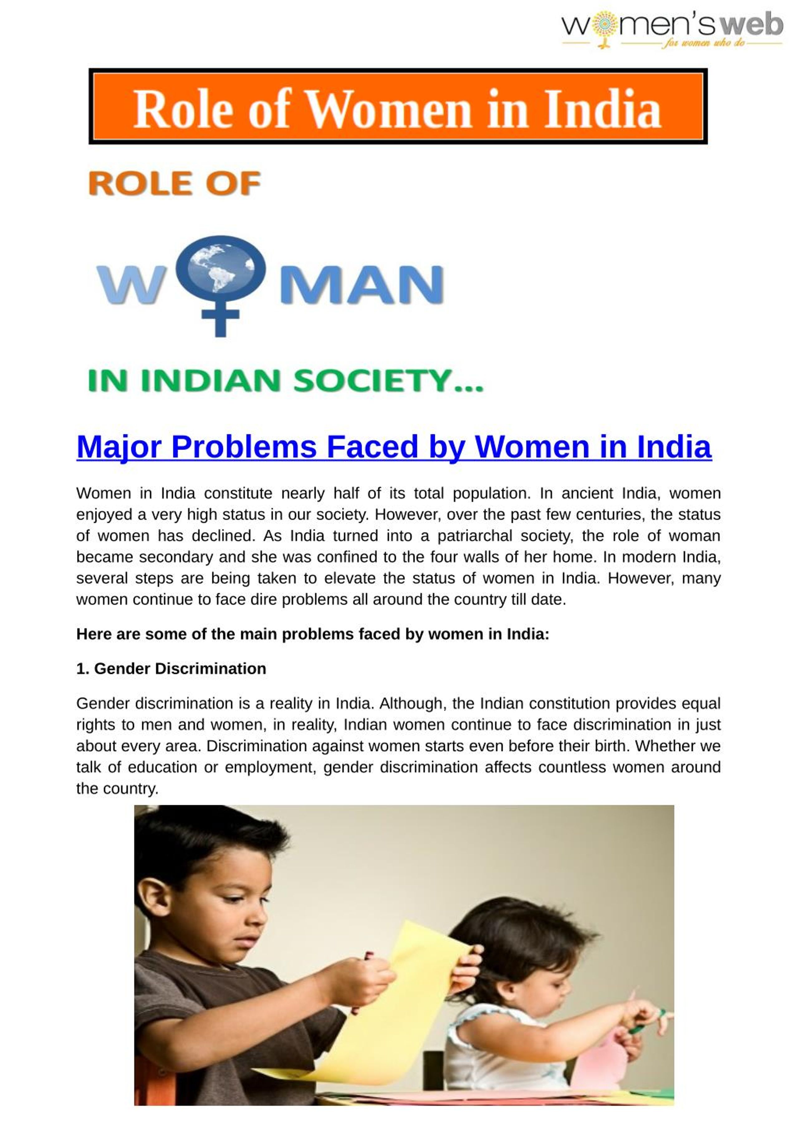 PPT Major Problems Faced by Women in India PowerPoint Presentation