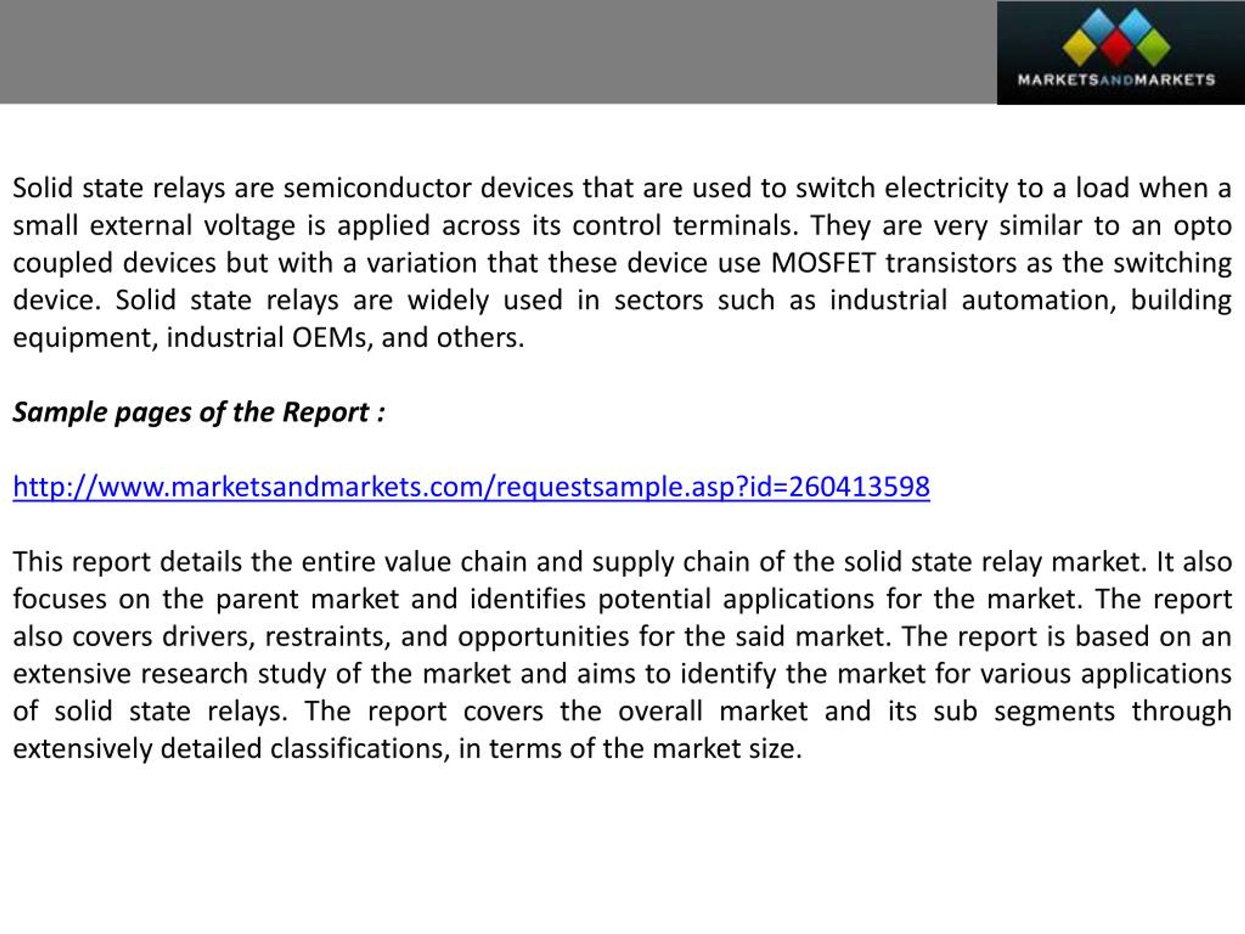 PPT Solid State Relay Market by mounting 2020 MarketsandMarkets