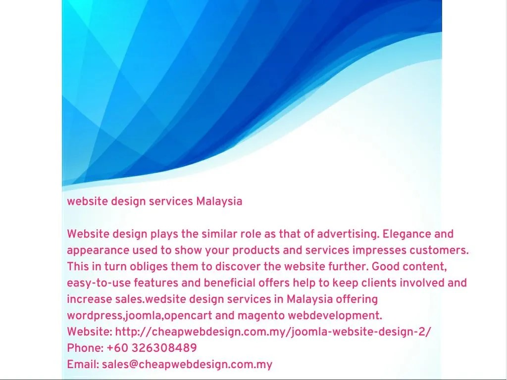 PPT website design services Malaysia PowerPoint Presentation, free
