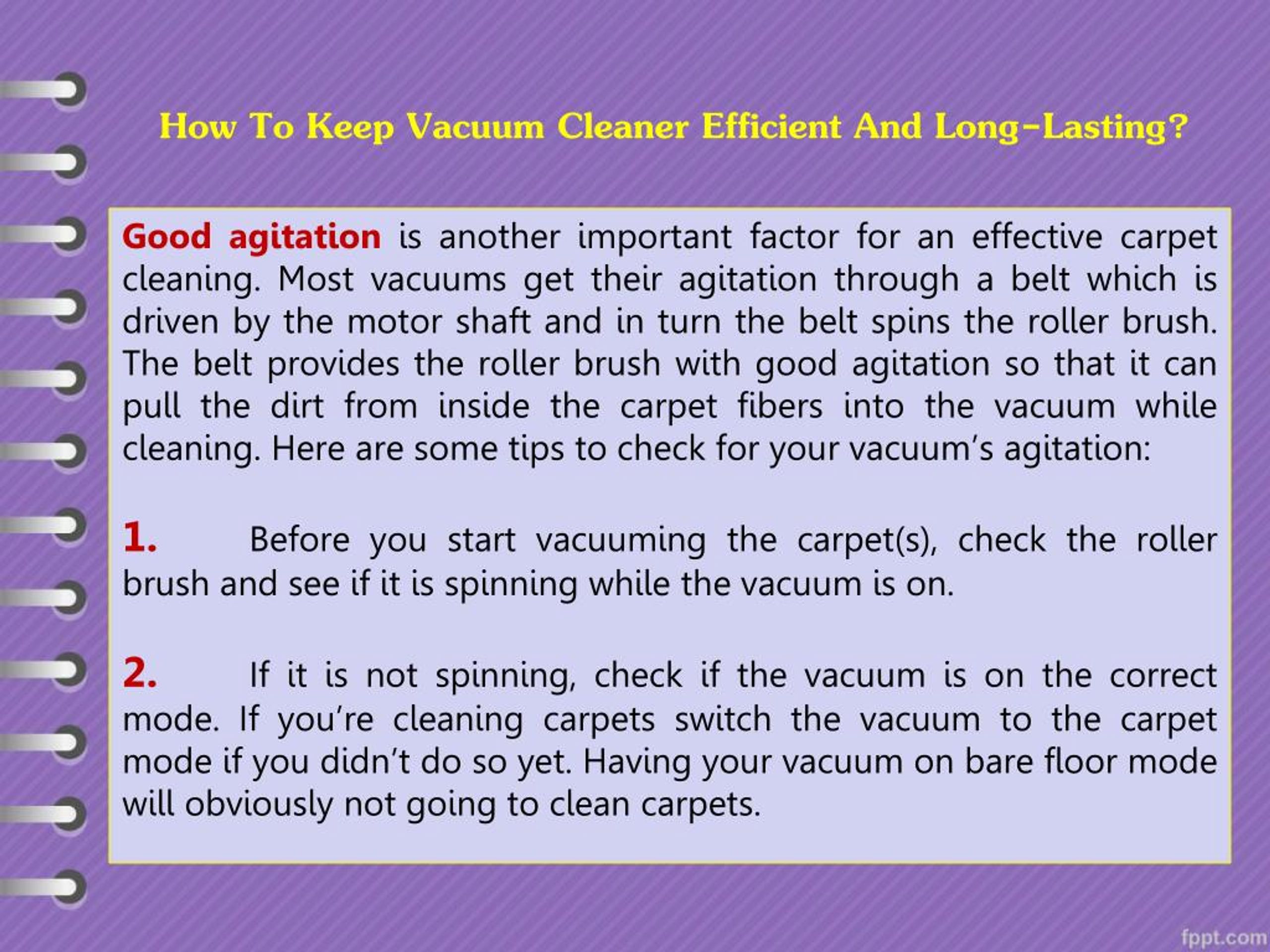 PPT How To Keep Vacuum Cleaner Efficient And LongLasting? PowerPoint
