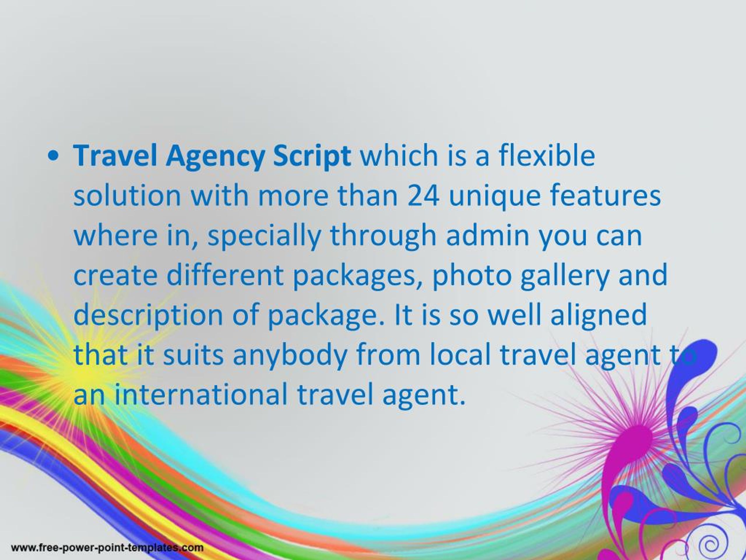PPT Travel Agency Script, Tour Operators Readymade Script PowerPoint