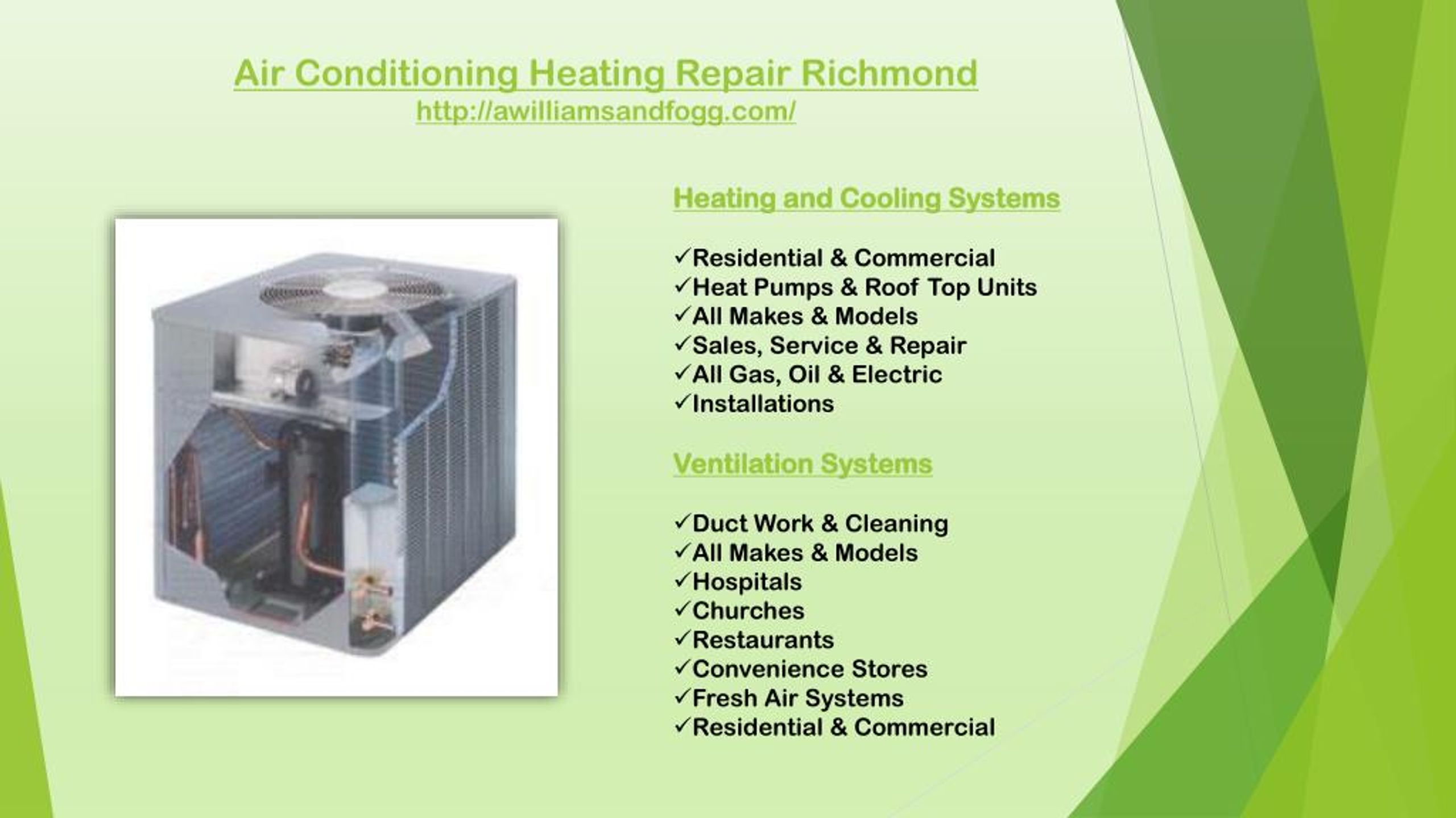 PPT Air conditioning heating repair richmond PowerPoint Presentation