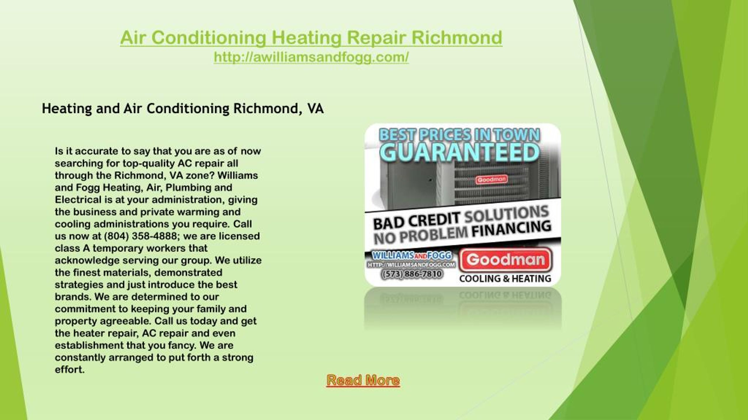 PPT Air conditioning heating repair richmond PowerPoint Presentation
