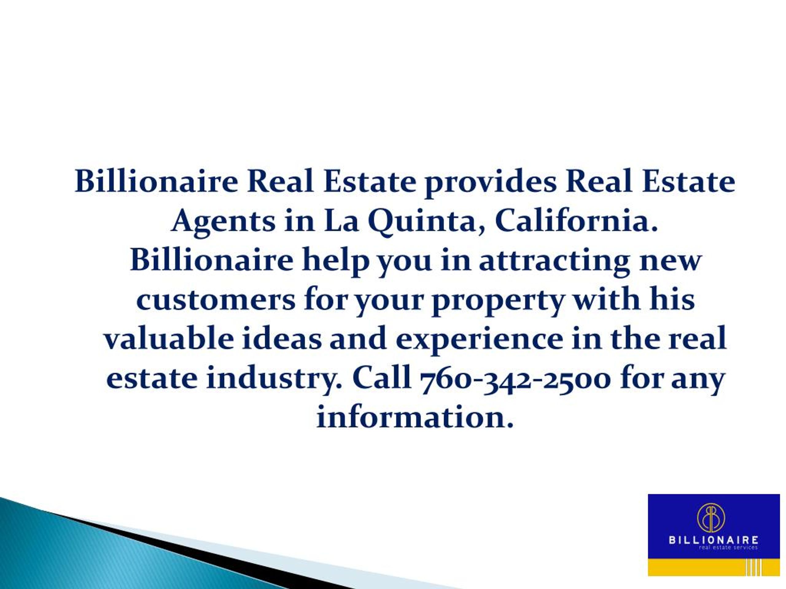 PPT La Quinta Real Estate Agents PowerPoint Presentation, free