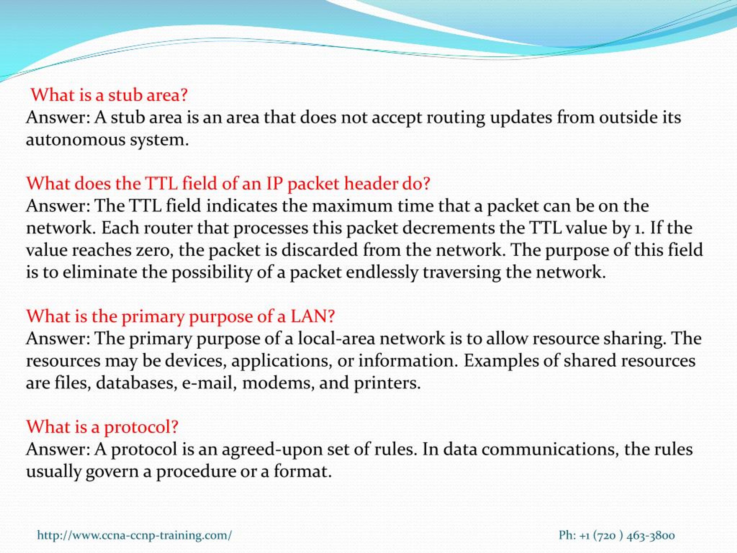 PPT ccna interview questions PowerPoint Presentation, free download