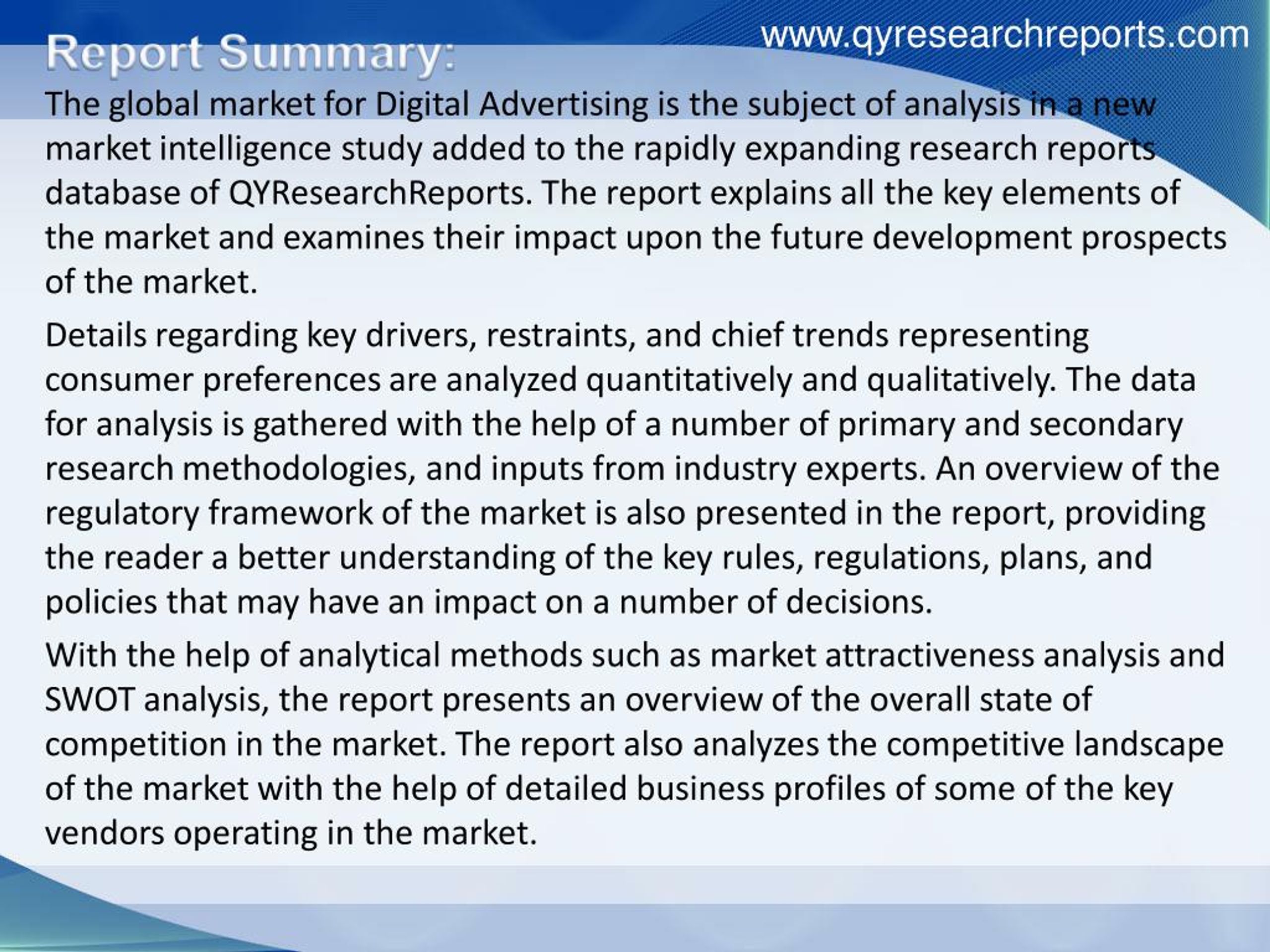 PPT Global Digital Advertising Market 2016 Industry Analysis