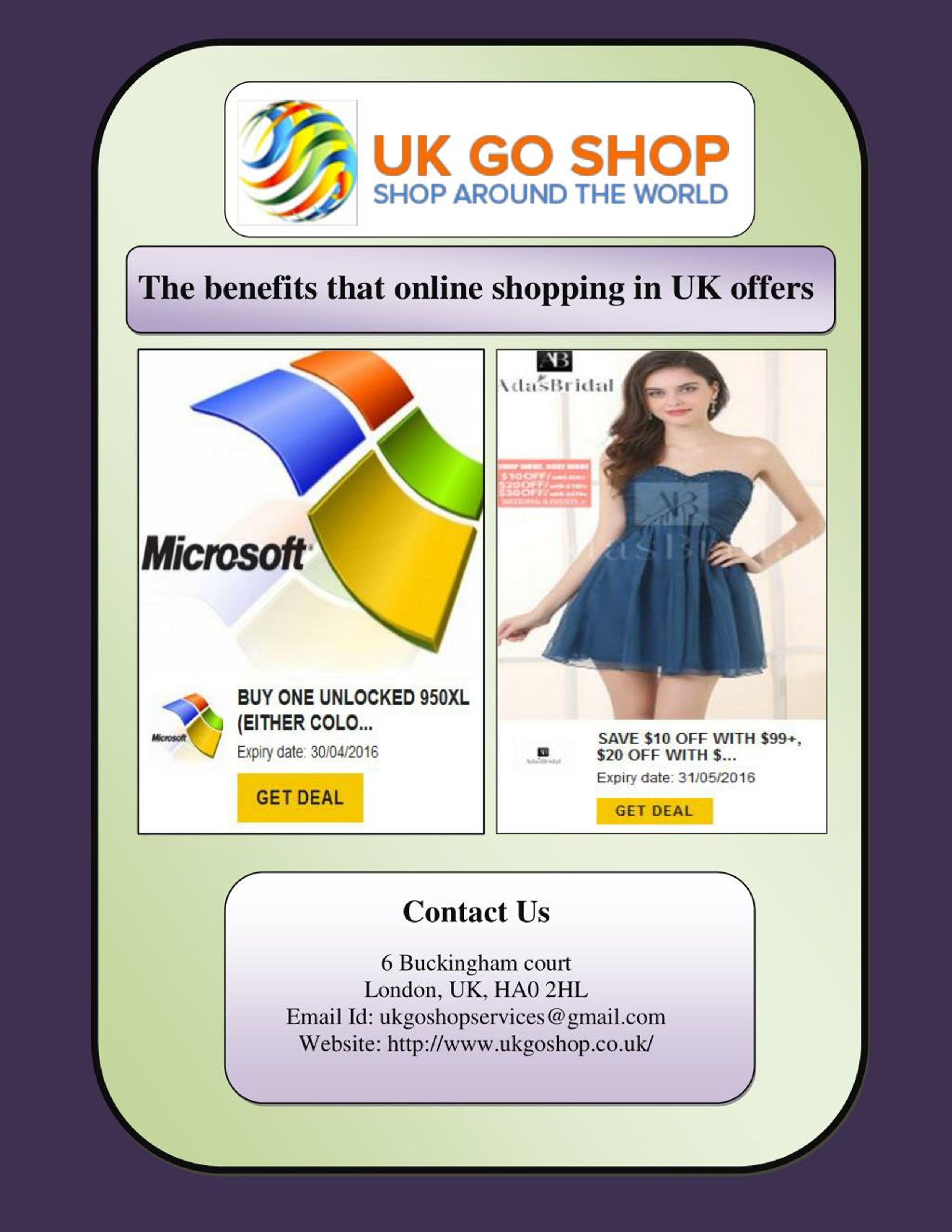 PPT The benefits that online shopping in UK offers PowerPoint