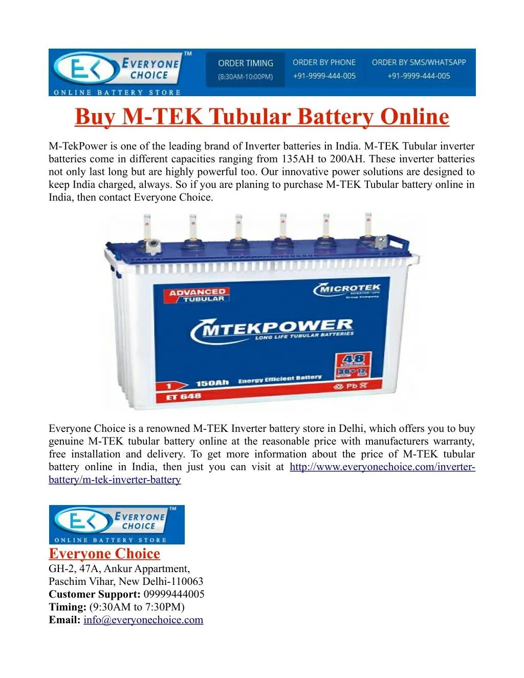 PPT Buy MTEK Tubular Battery Online PowerPoint