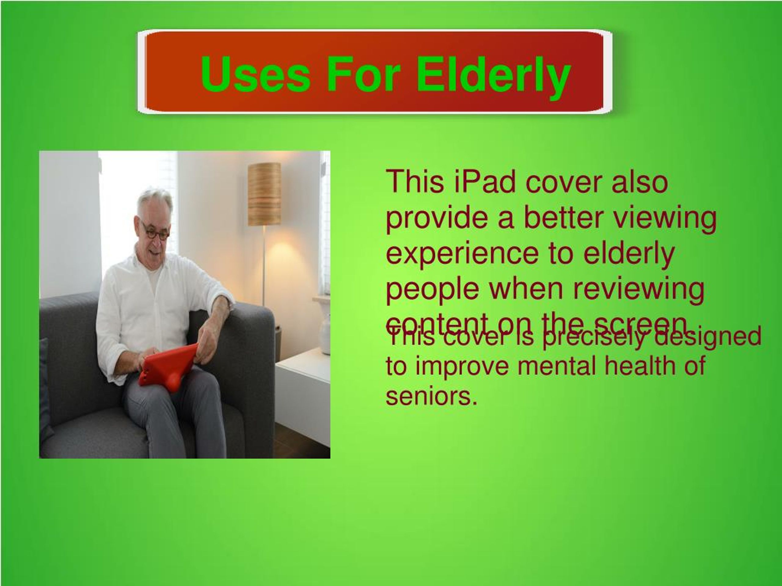 PPT iPad Cover For Elderly People And Dementia PowerPoint