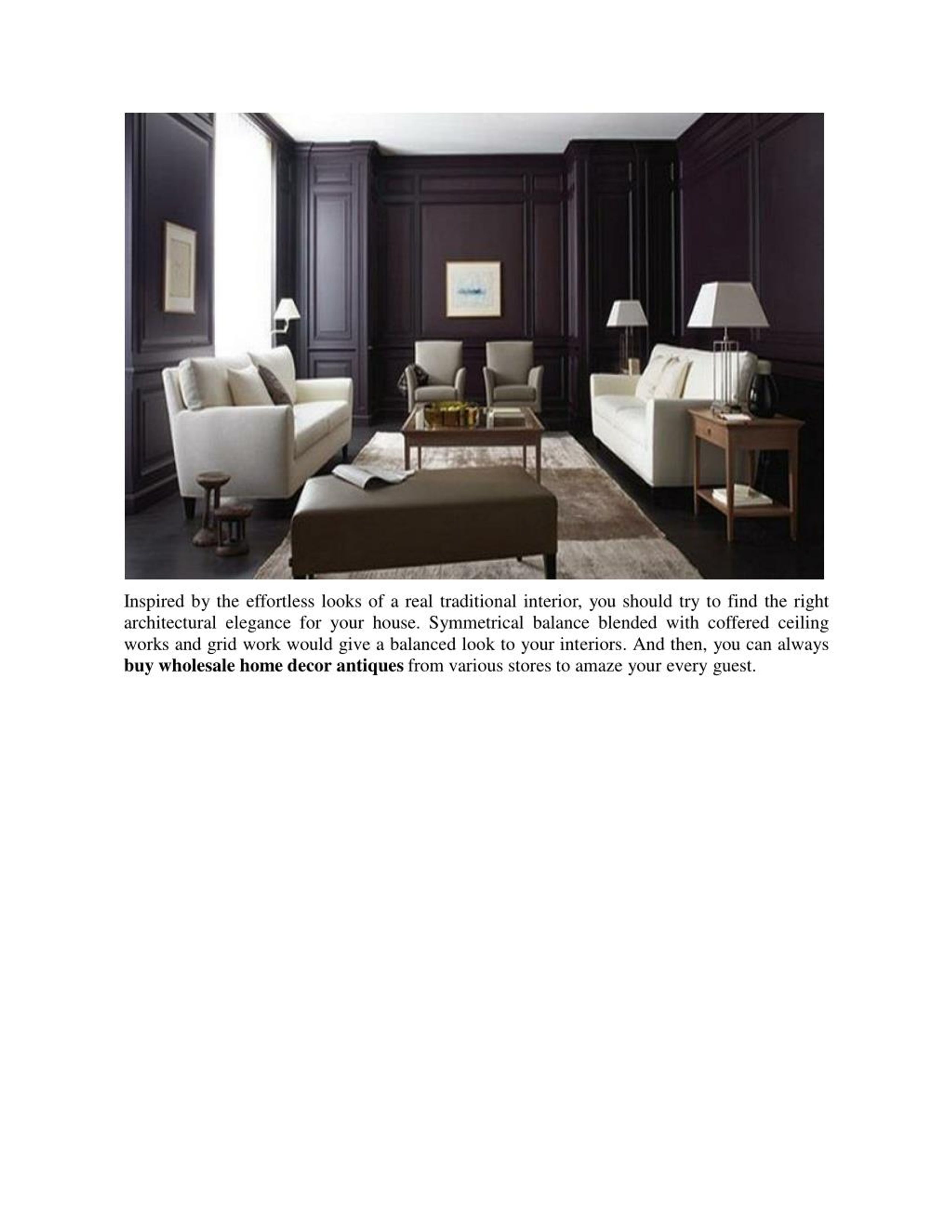 PPT Home Decor Distributors 5 Decor Ideas for Traditional Home