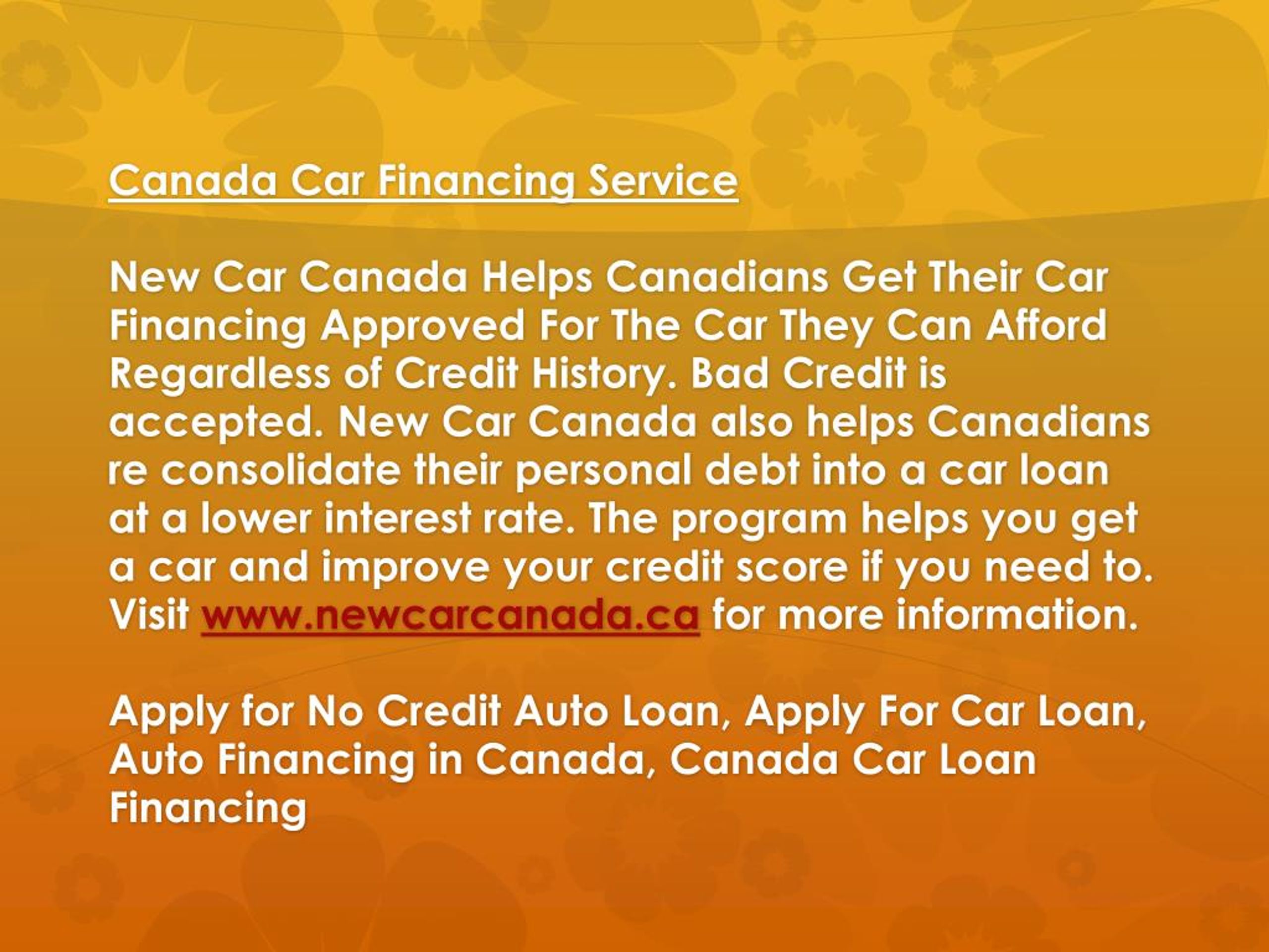 PPT Canada Car Financing Service PowerPoint Presentation, free