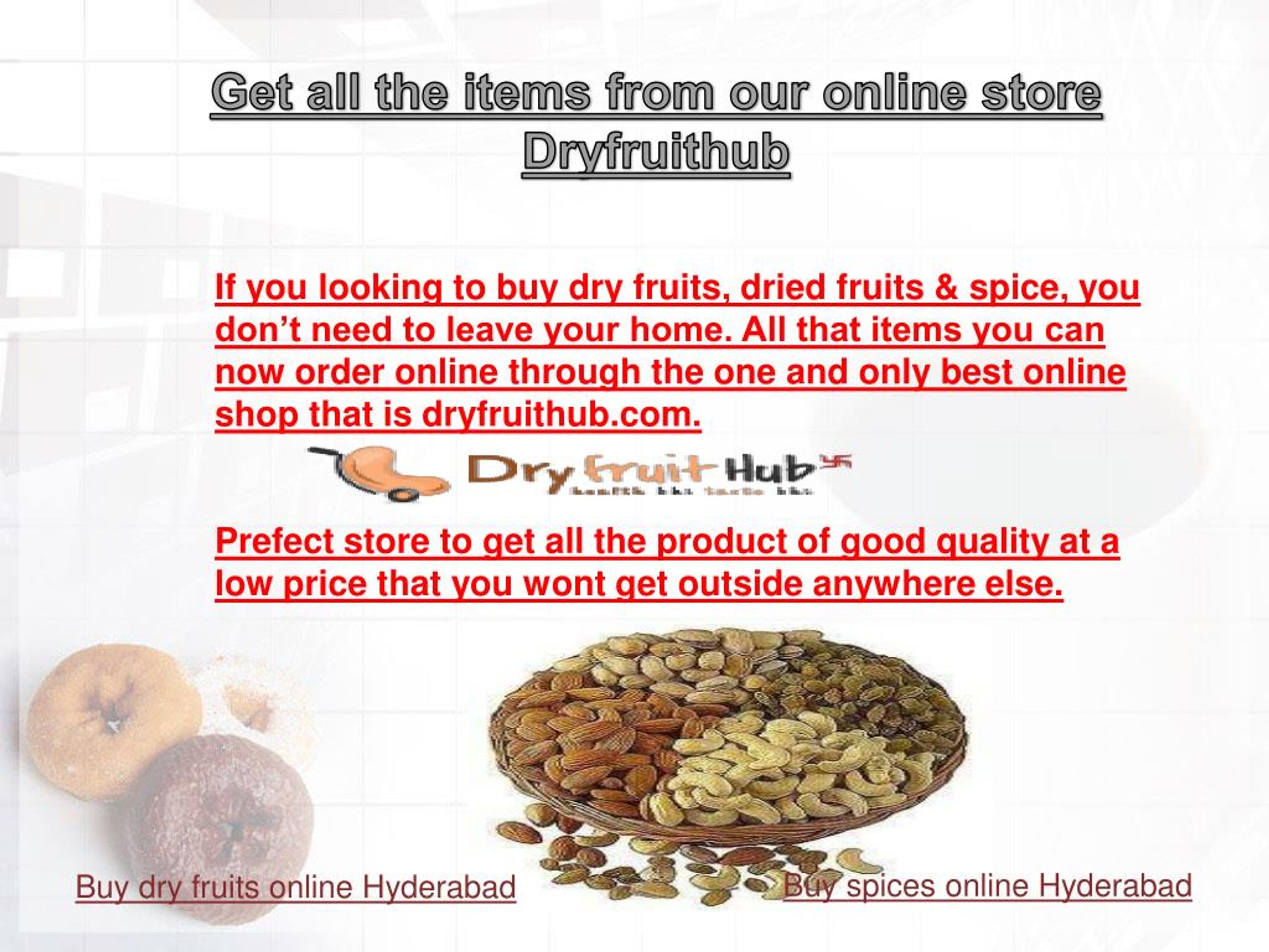 PPT Buy dry fruit list online Hyderabad, PowerPoint Presentation