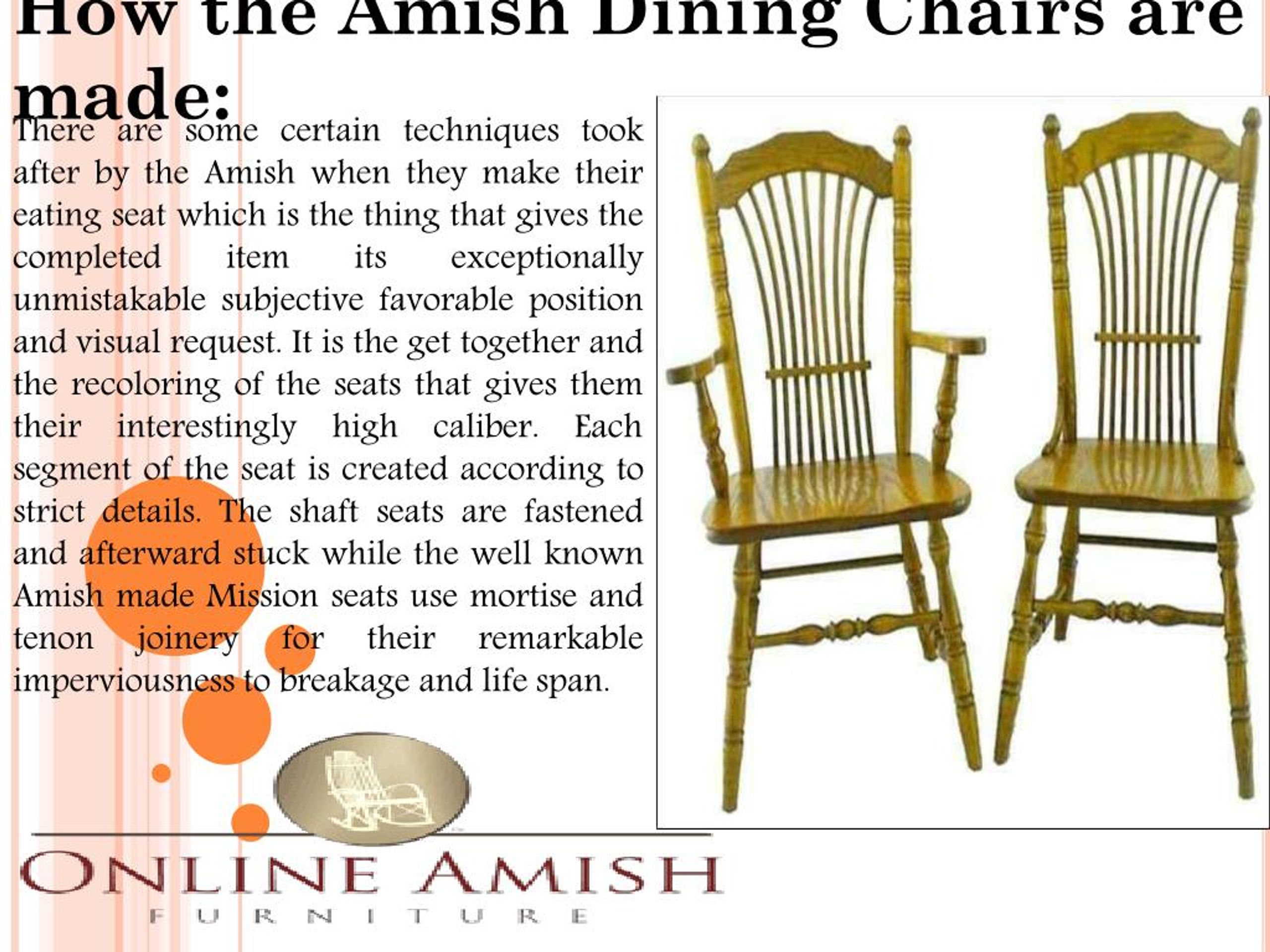 PPT The Amish Dining Table and Chair Manufacturing Process PowerPoint