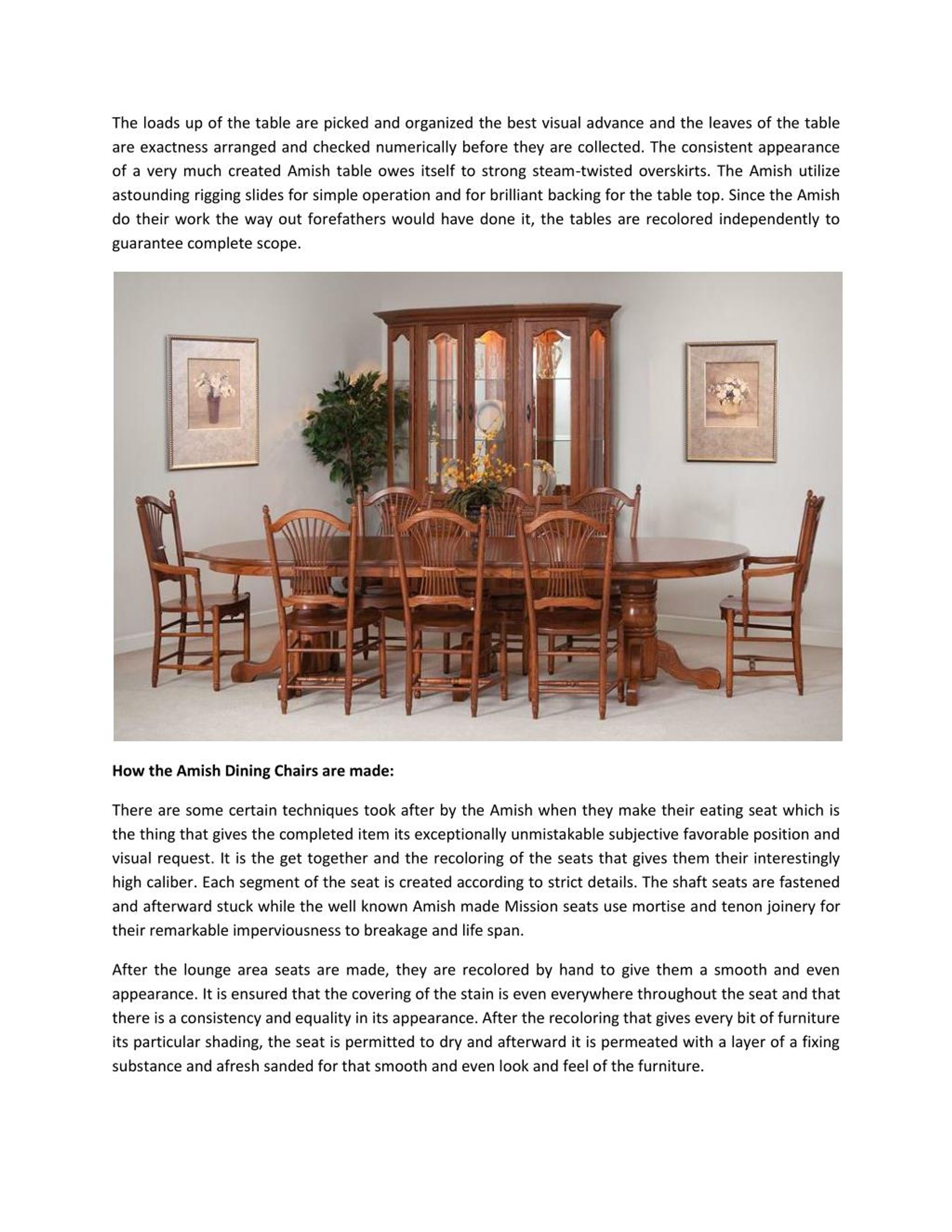 PPT The Amish Dining Table and Chair Manufacturing Process PowerPoint