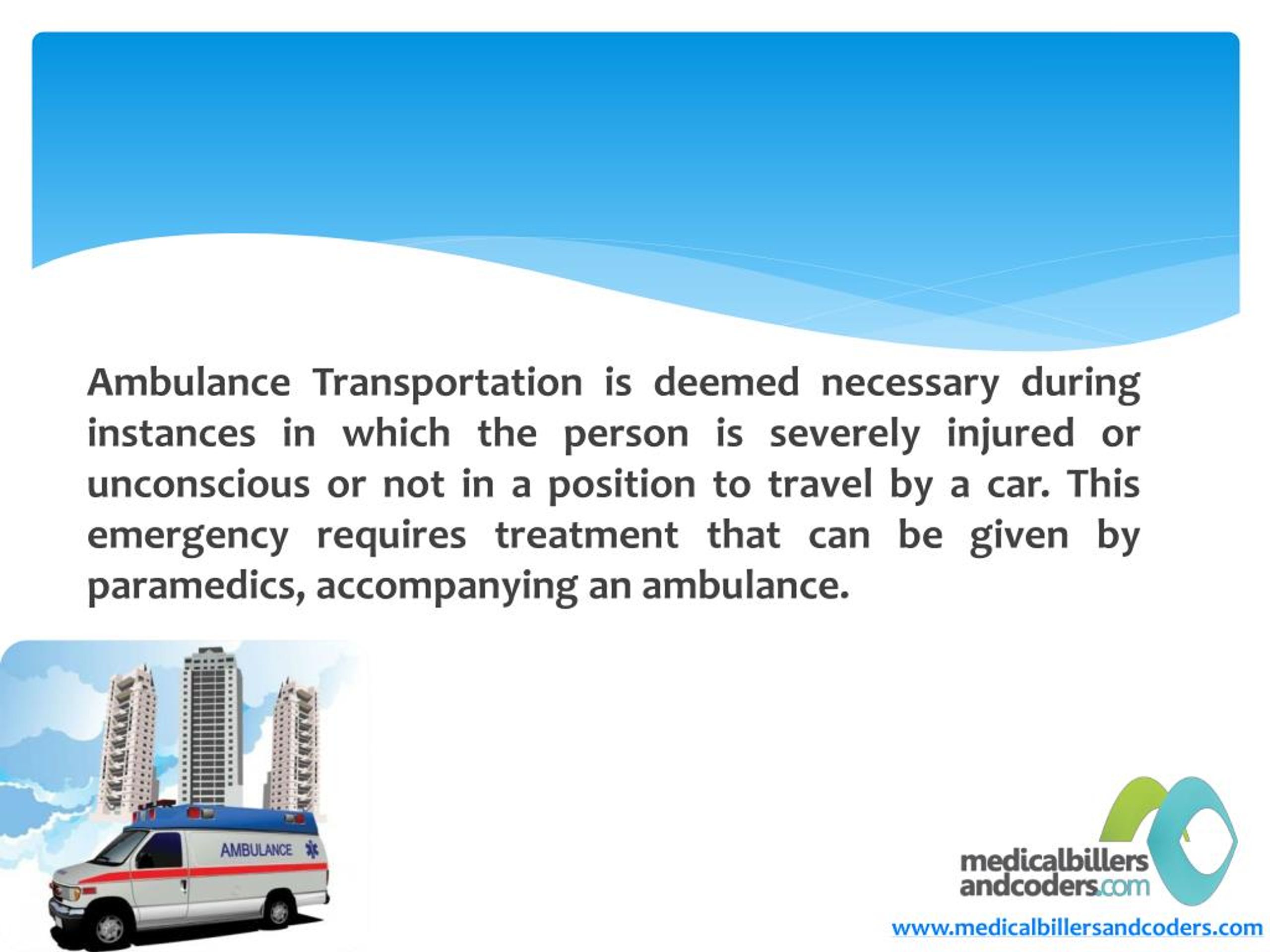 PPT Ambulance Billing and Medicare PowerPoint Presentation, free