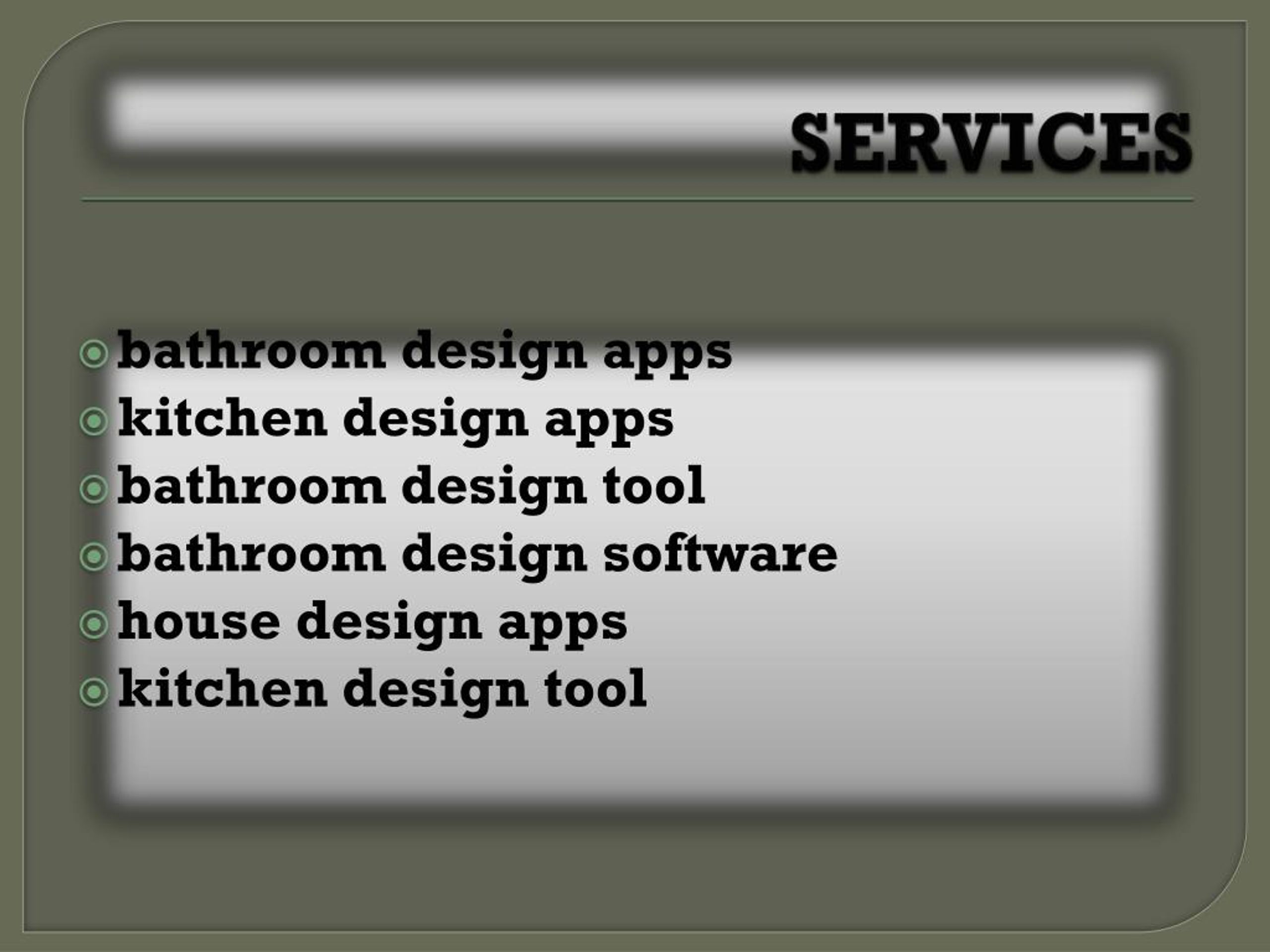 PPT bathroom kitchen house design apps tool PowerPoint Presentation