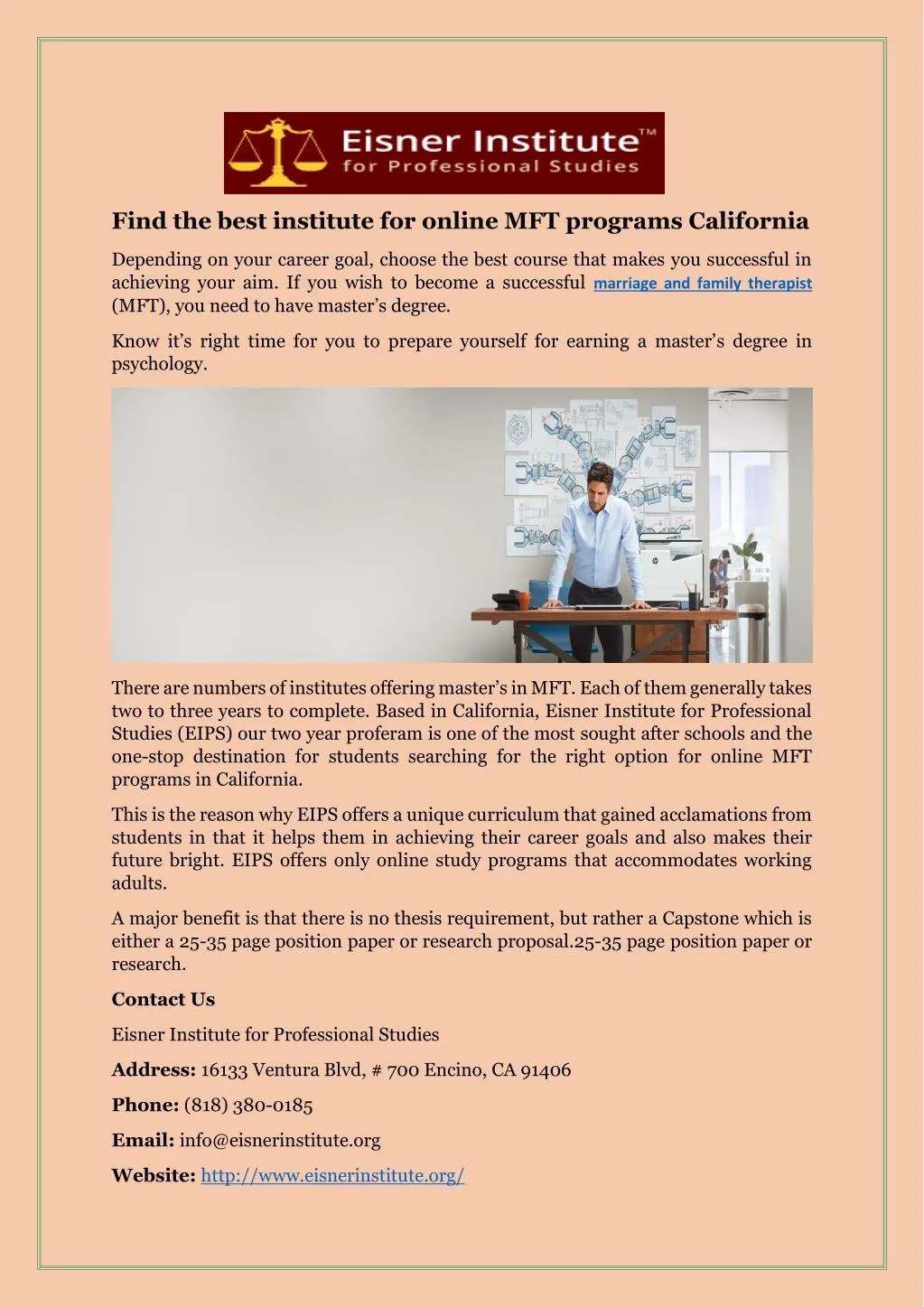PPT Find the best institute for online MFT programs California