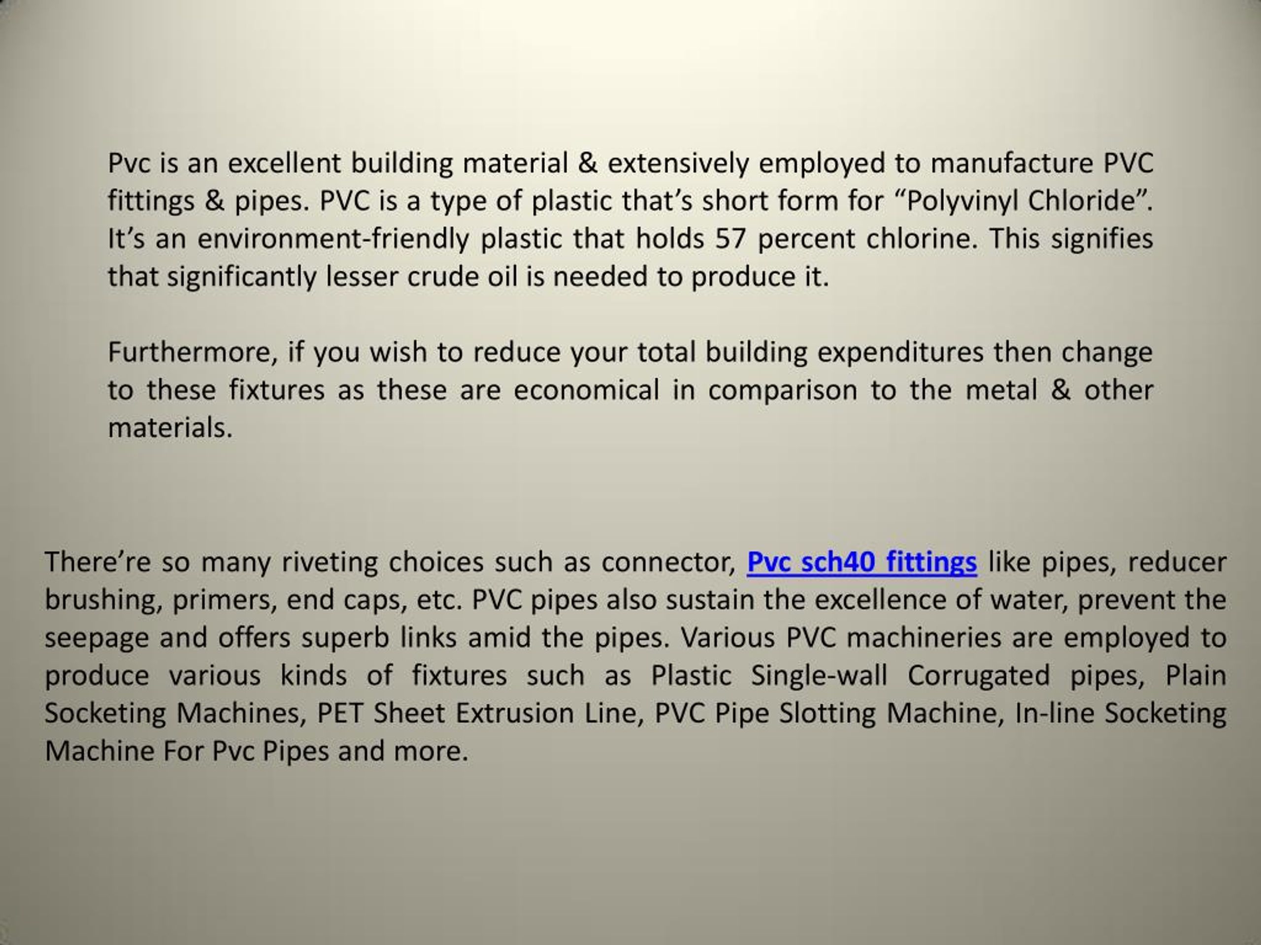 PPT The Many Benefits of PVC Pipe Fixtures PowerPoint Presentation