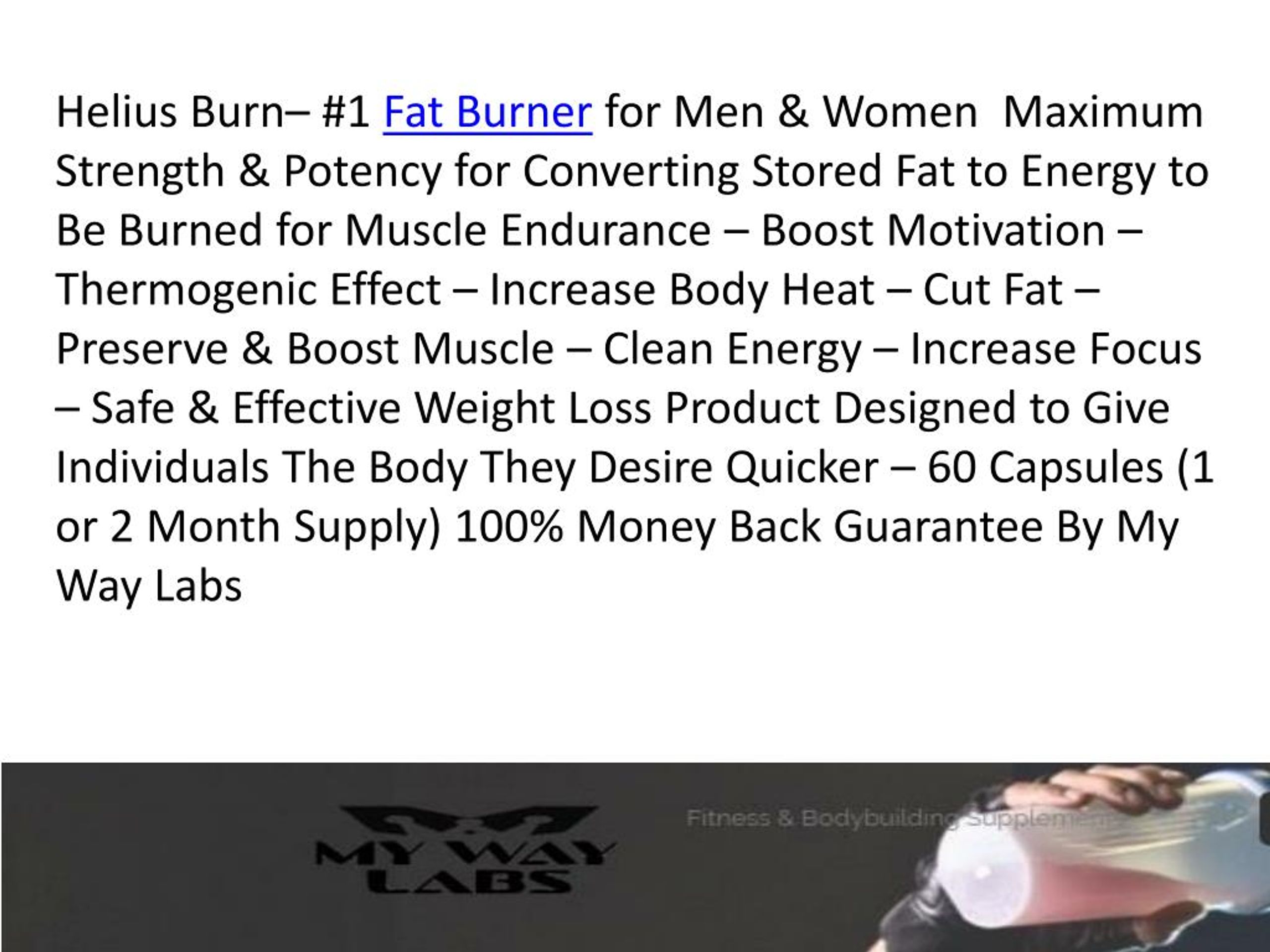 PPT Get Most Effective Fat Burner Supplements For Building Muscle