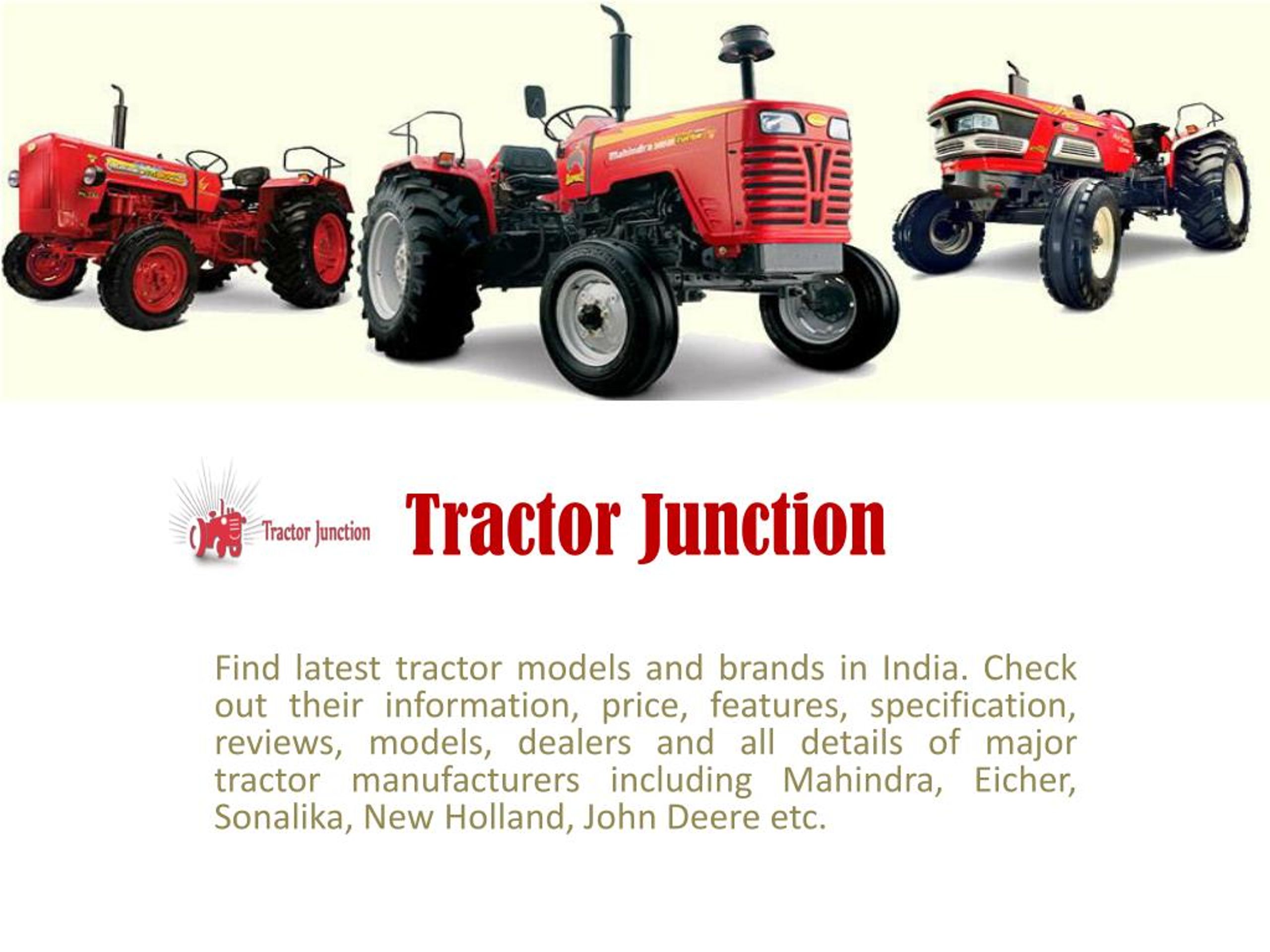 PPT Latest Tractor Models, Tractor Price, Tractor Reviews, Compare