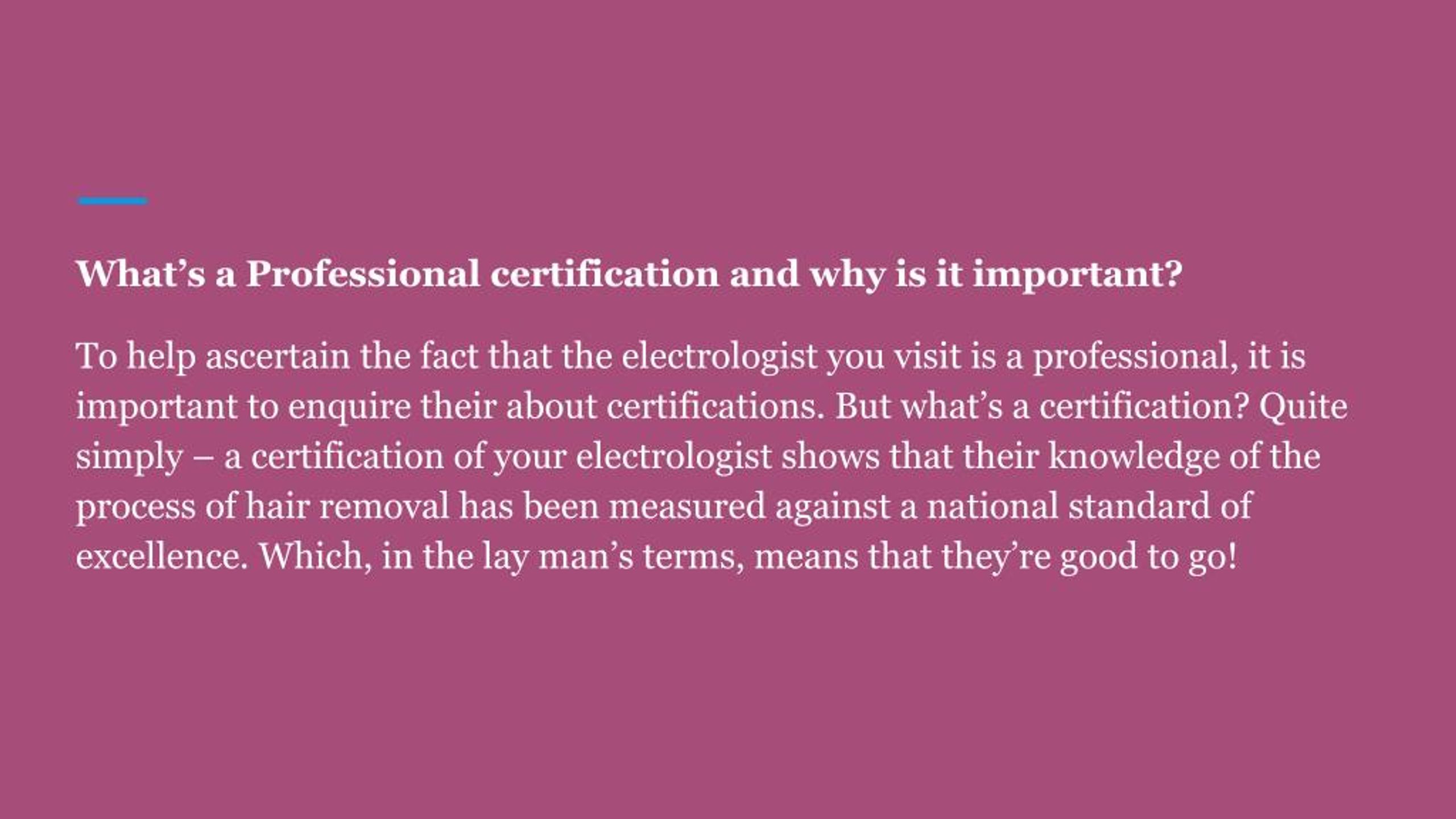 PPT Professional Certification in electrolysis and why it is