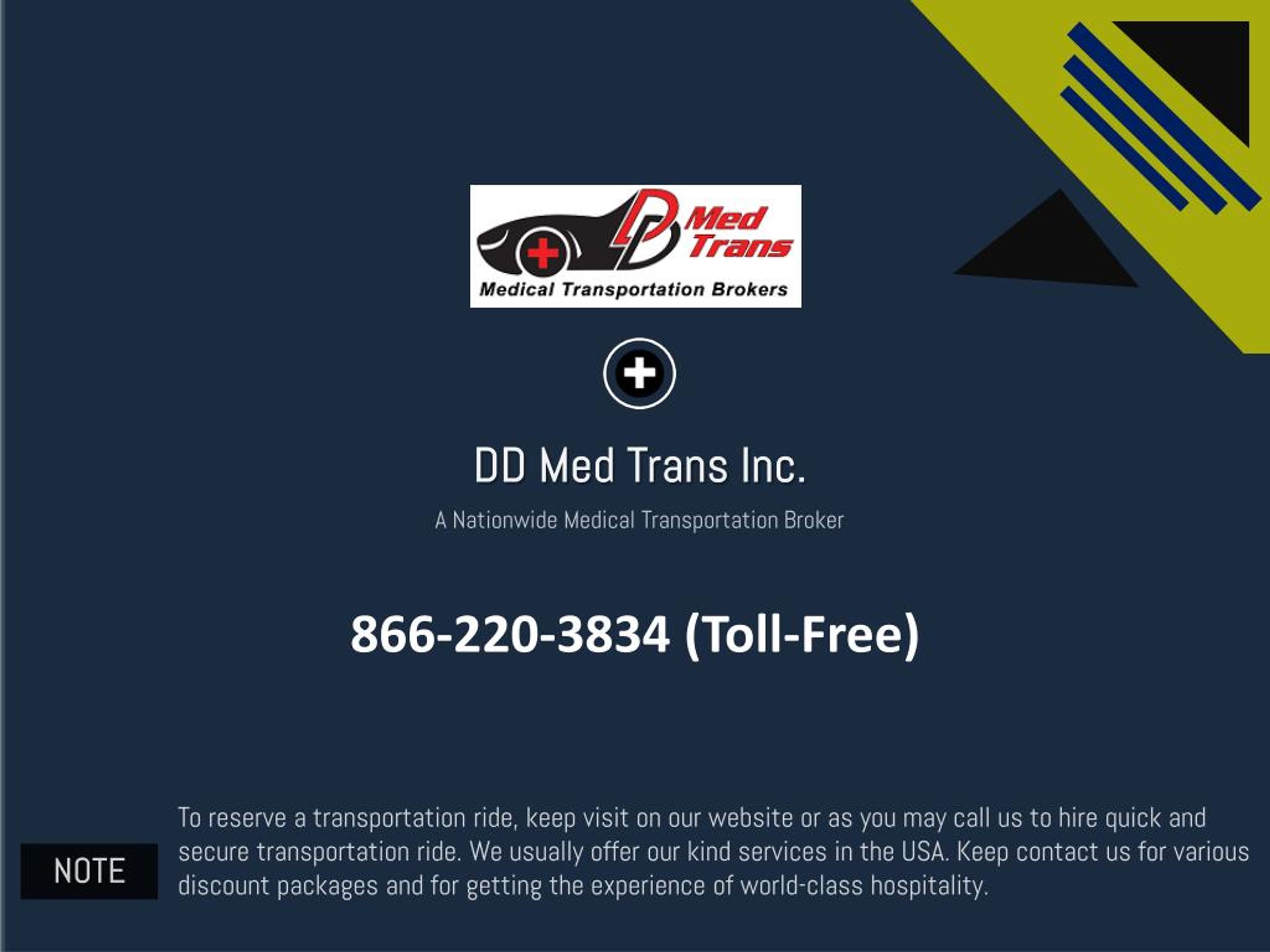 PPT Reserve an appropriate Non emergency medical ride in Arizona, USA