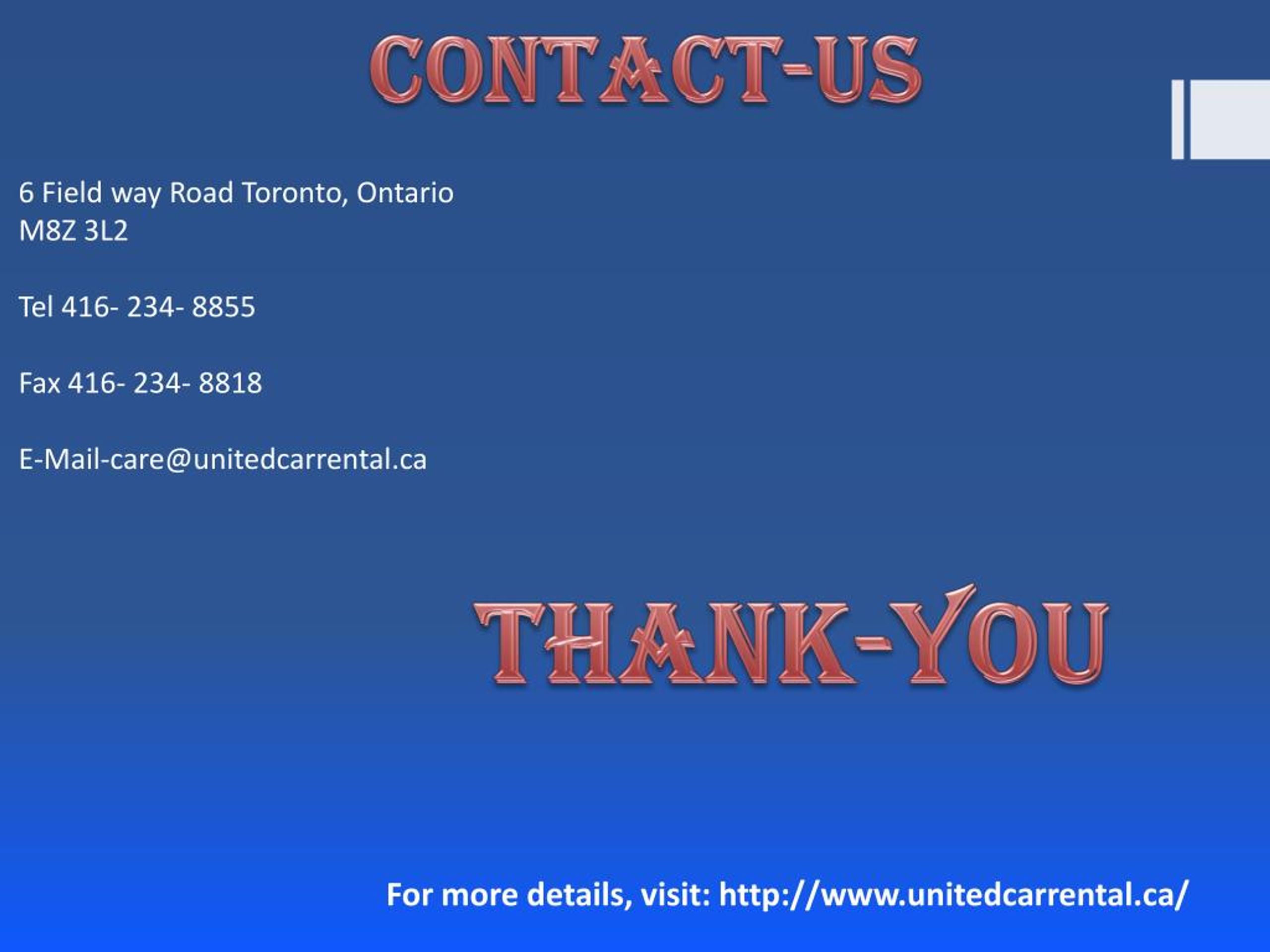 PPT Rental Cars Toronto PowerPoint Presentation, free download ID7348613