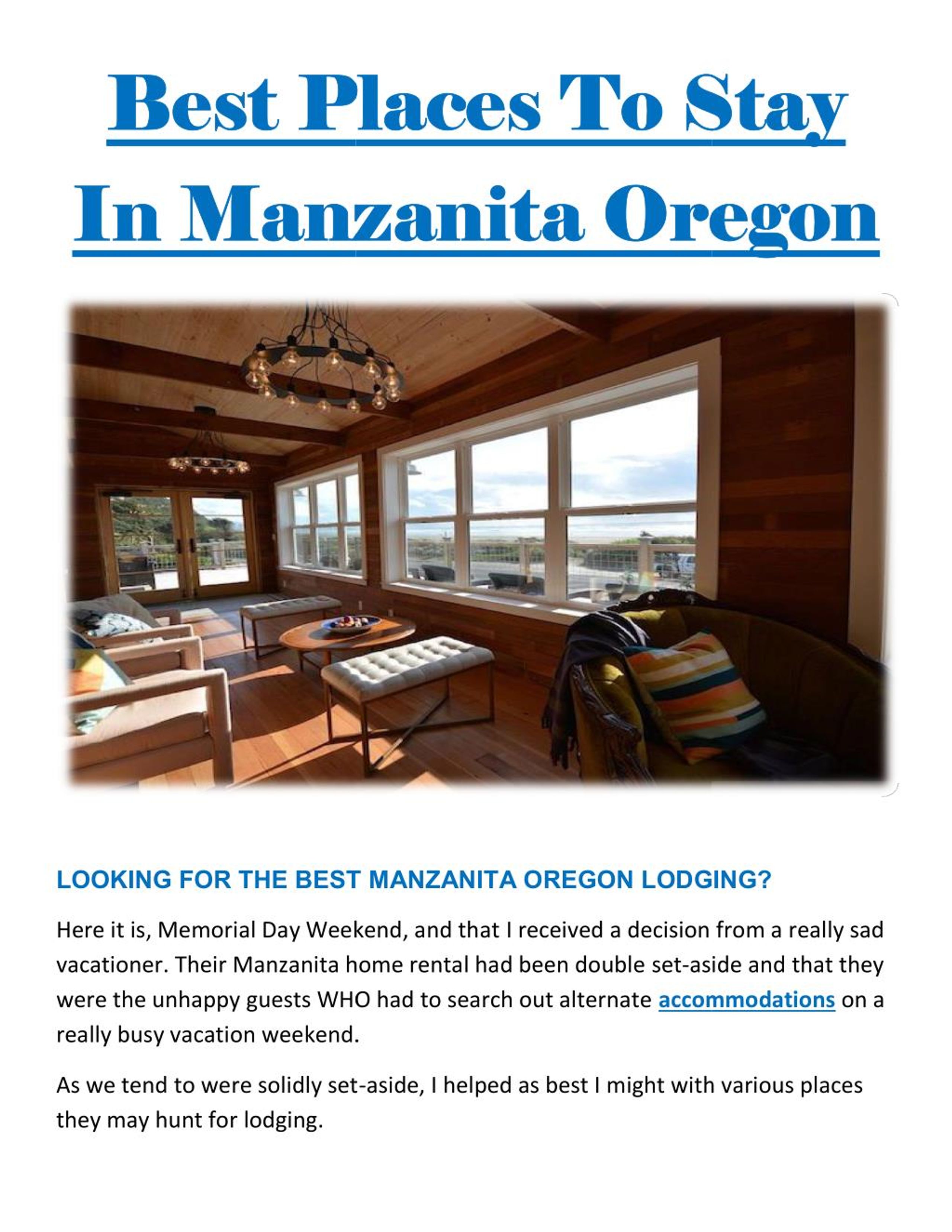PPT Best Places To Stay In Manzanita Oregon PowerPoint Presentation