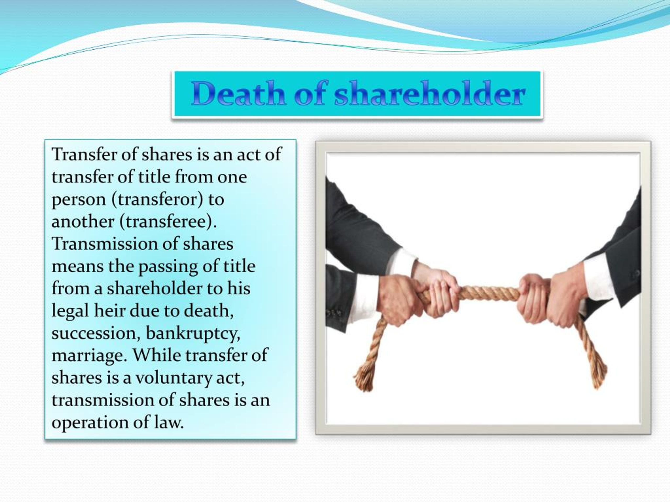 Rights of Transferor and Transferee – Abatement USLegal