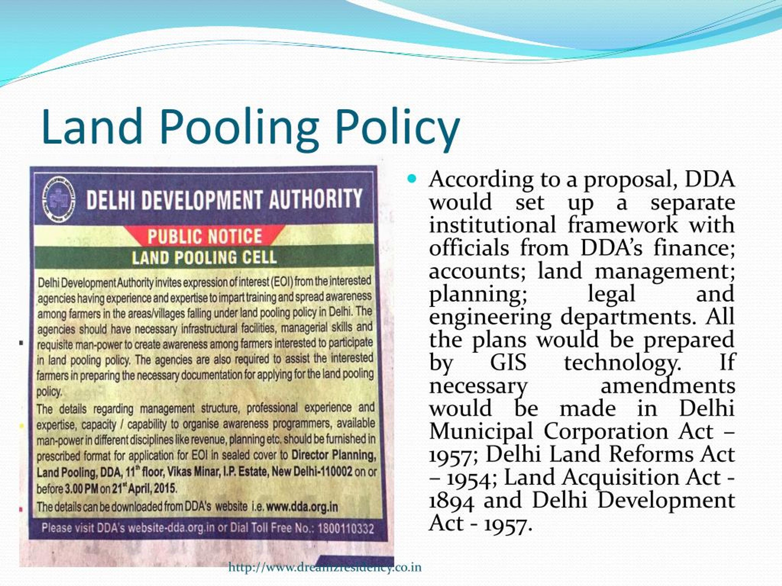PPT DDA Land Pooling Policy PowerPoint Presentation, free download