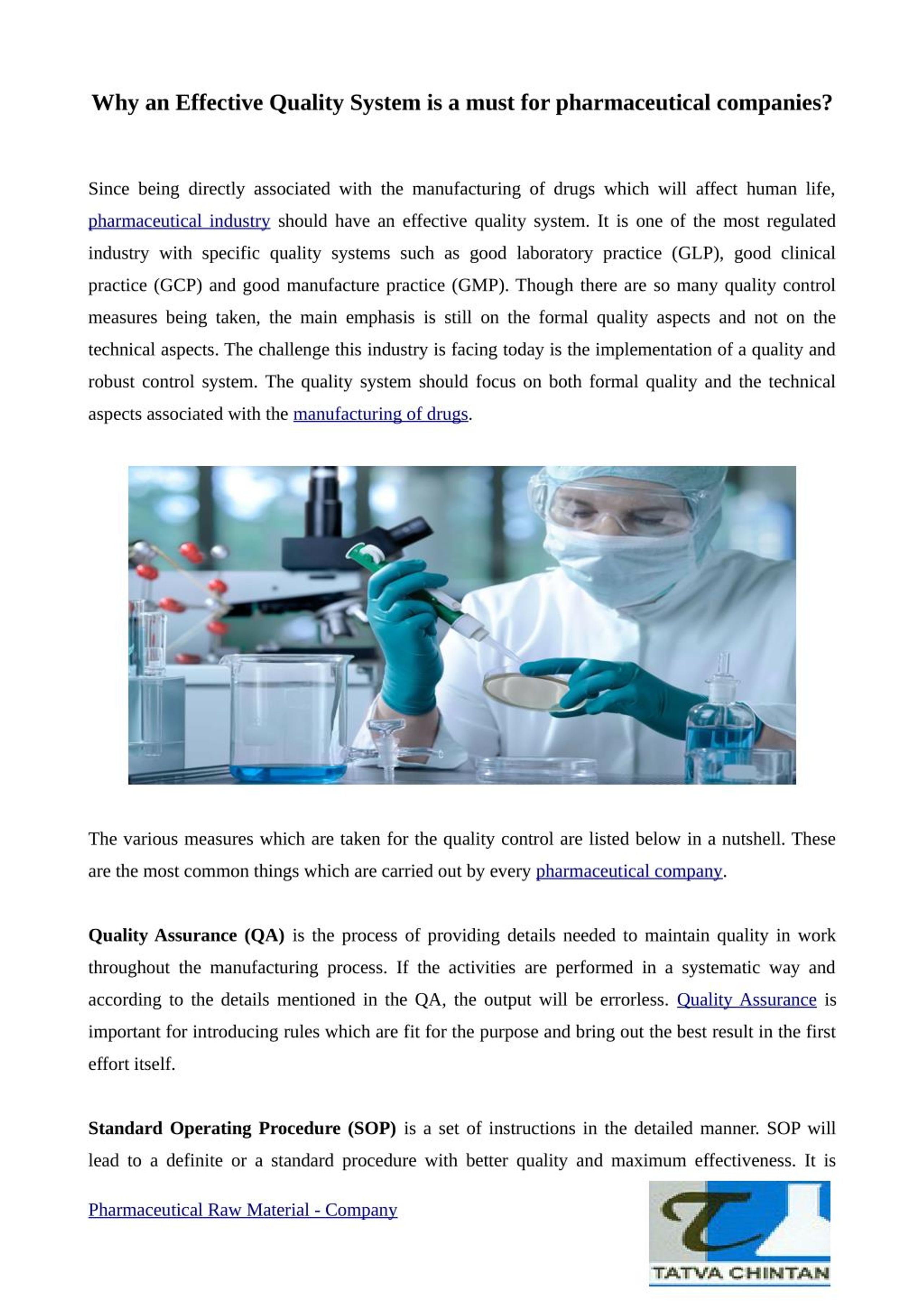 PPT Pharmaceutical Companies and the Effective Quality System PowerPoint Presentation ID7351508