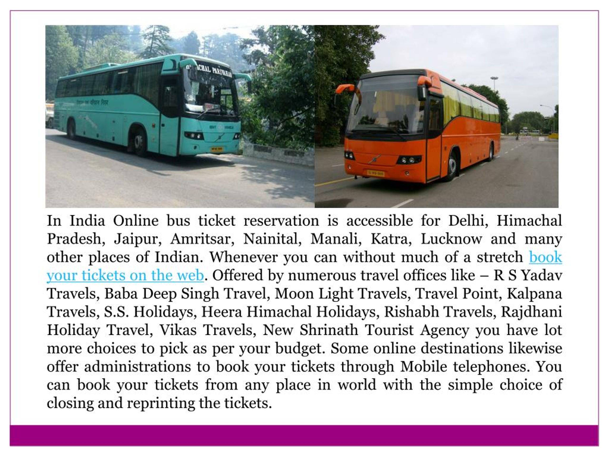 PPT Book Volvo Bus Tickets Online India runBus in PowerPoint