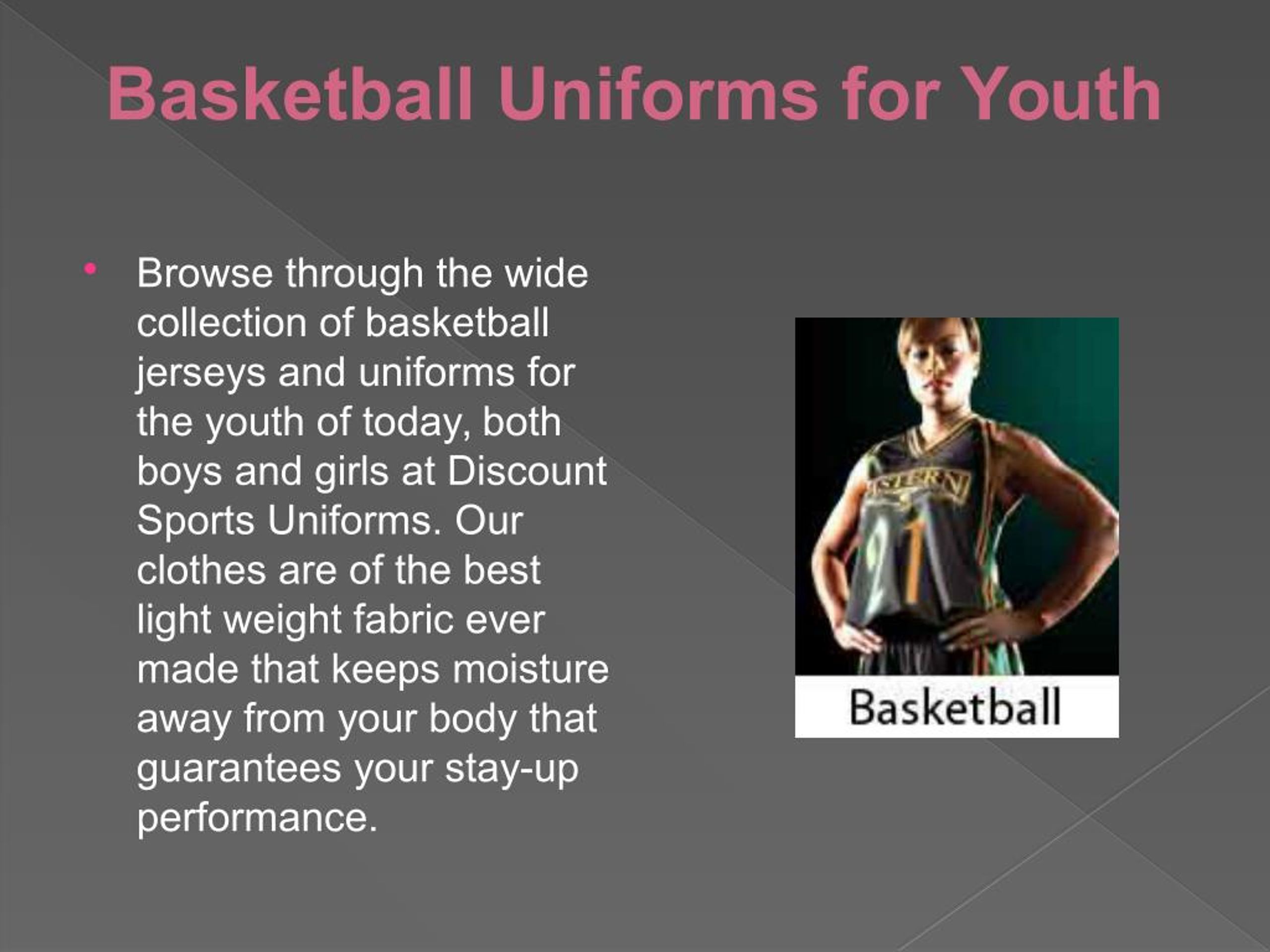 PPT Custom Made Team Uniforms at Discount Prices PowerPoint