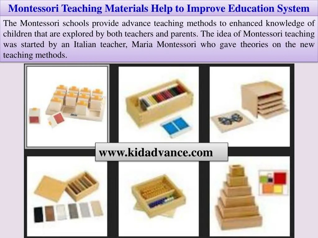 PPT Montessori Teaching Materials Help to Improve Education System