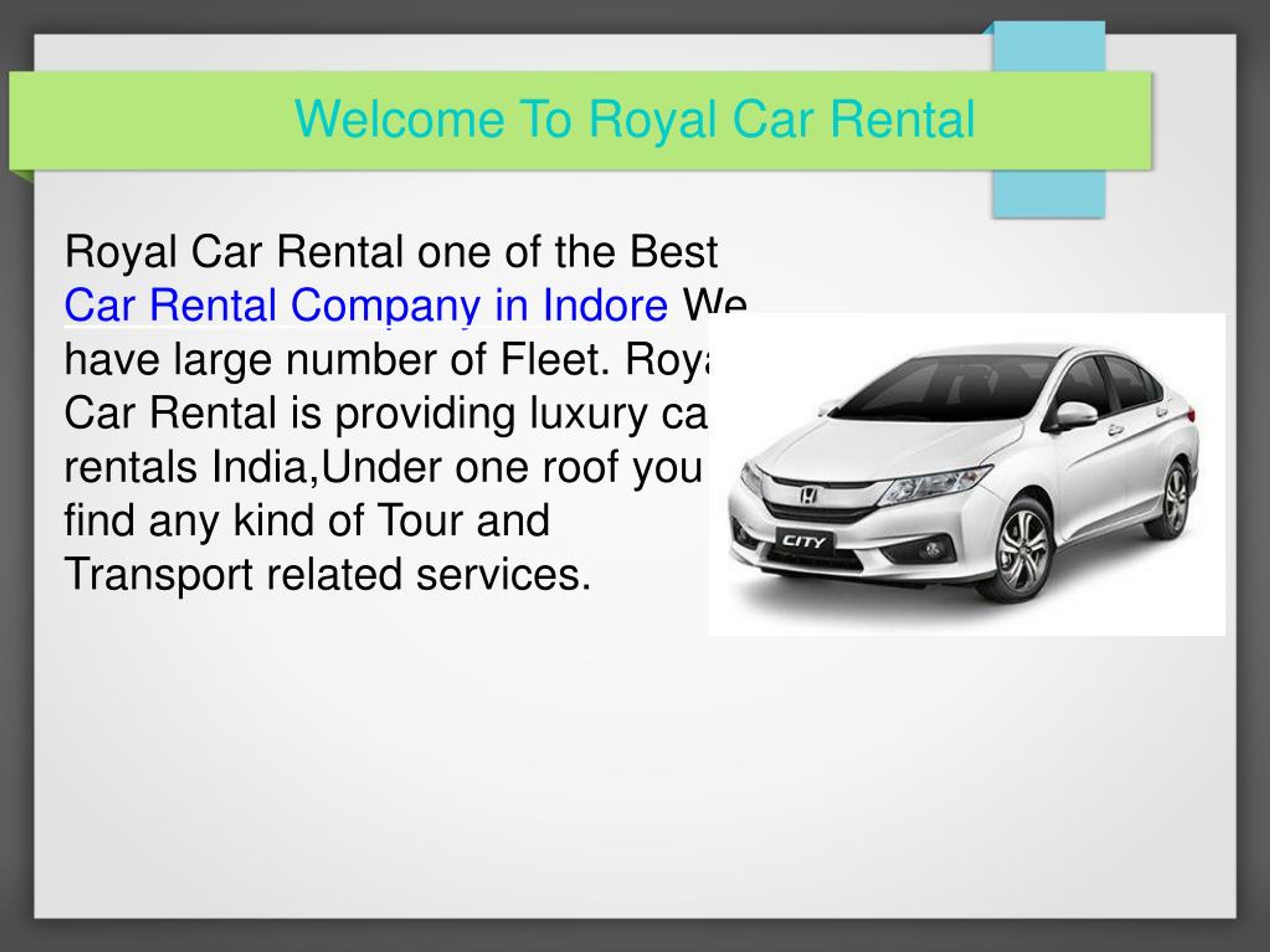 PPT Car Rental Indore Car Rental Company Indore PowerPoint