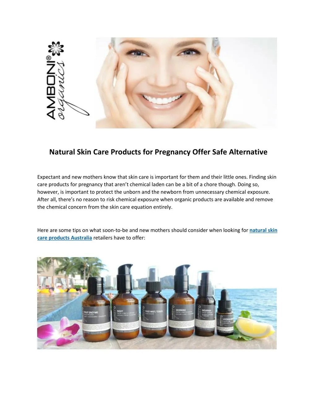 PPT Natural Skin Care Products for Pregnancy Australia