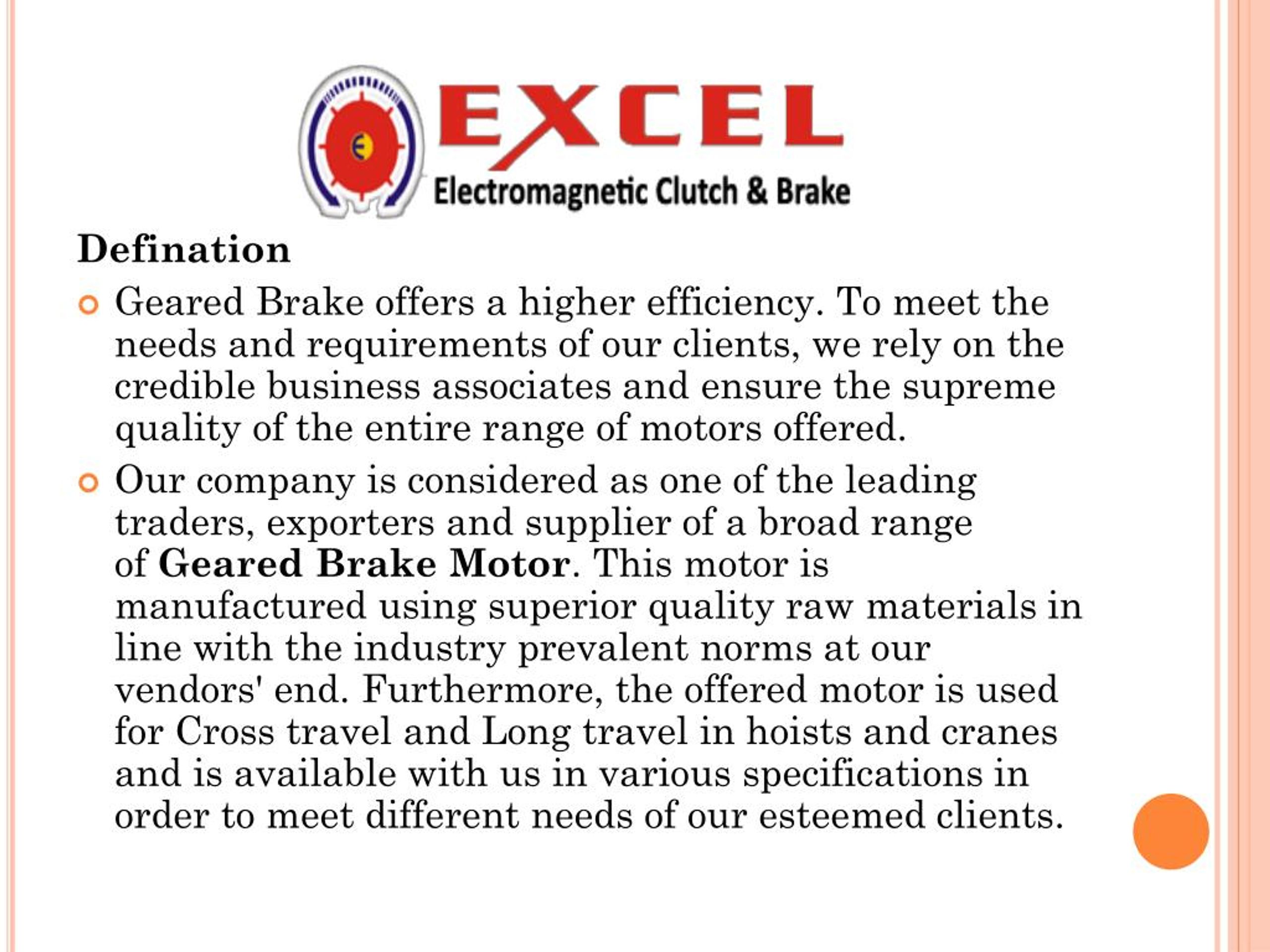 PPT Geared Brake Motors in India PowerPoint Presentation, free