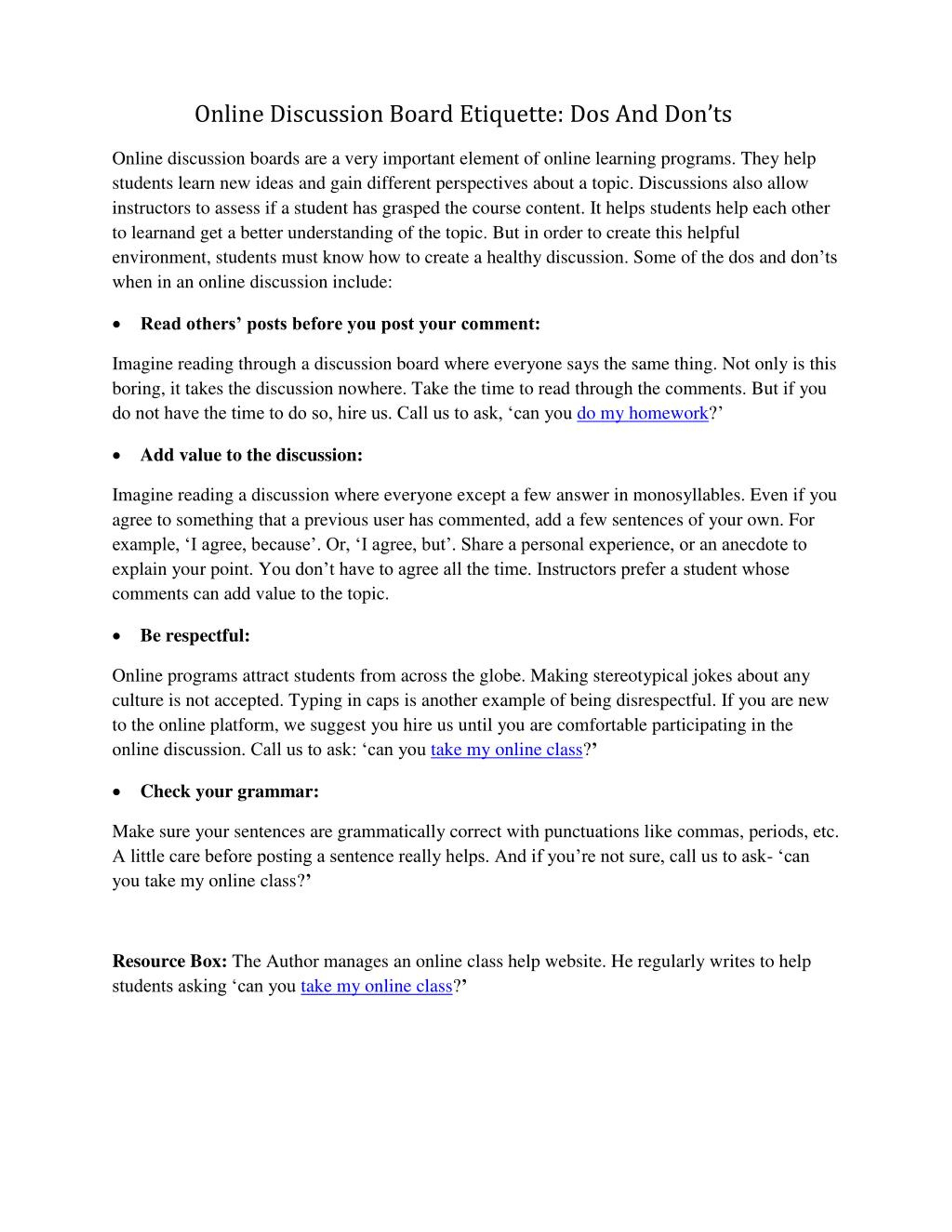 PPT Online Discussion Board Etiquette Dos And Don’ts PowerPoint