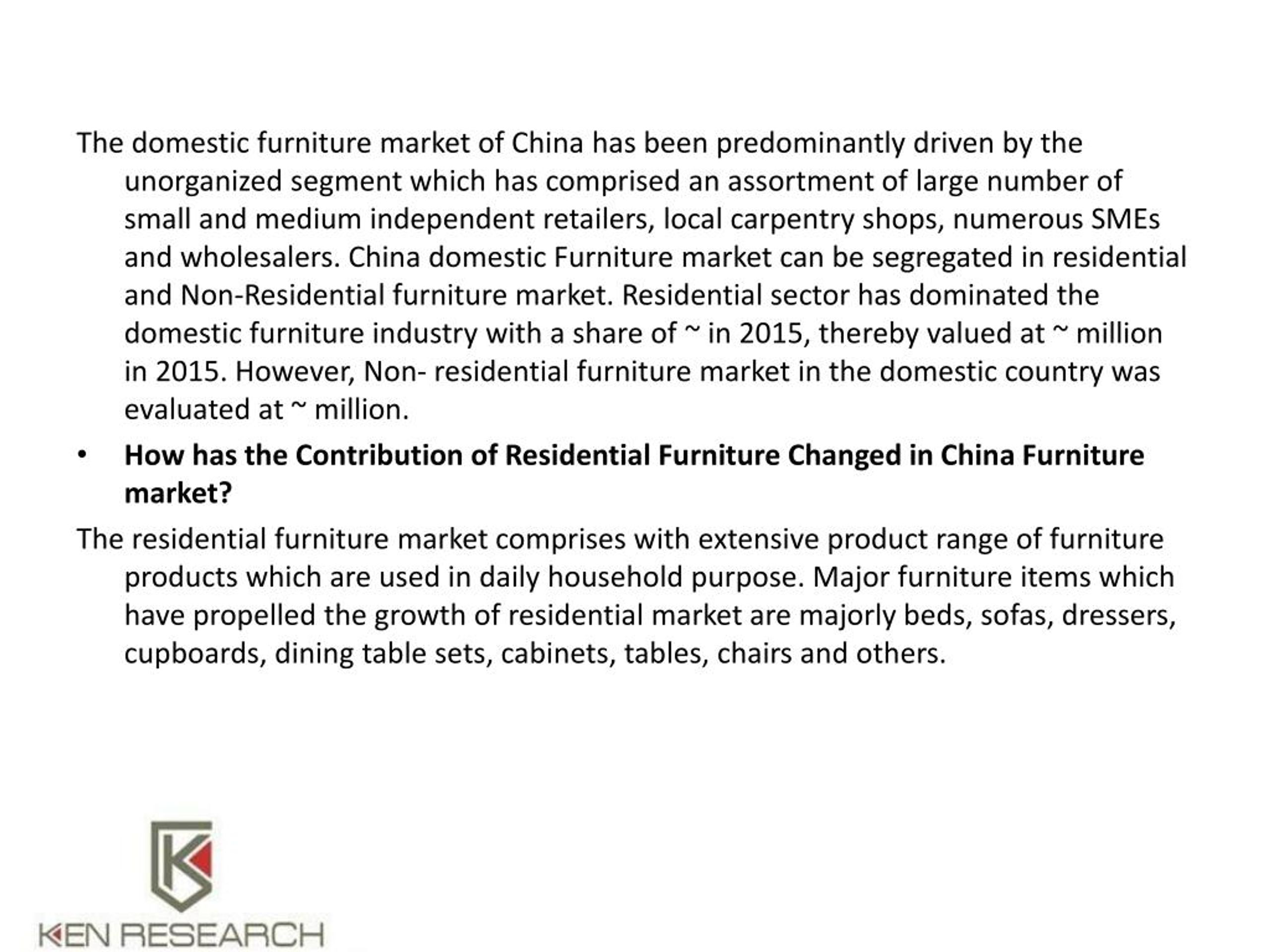 PPT China Furniture Market,China Custom Made Furniture PowerPoint