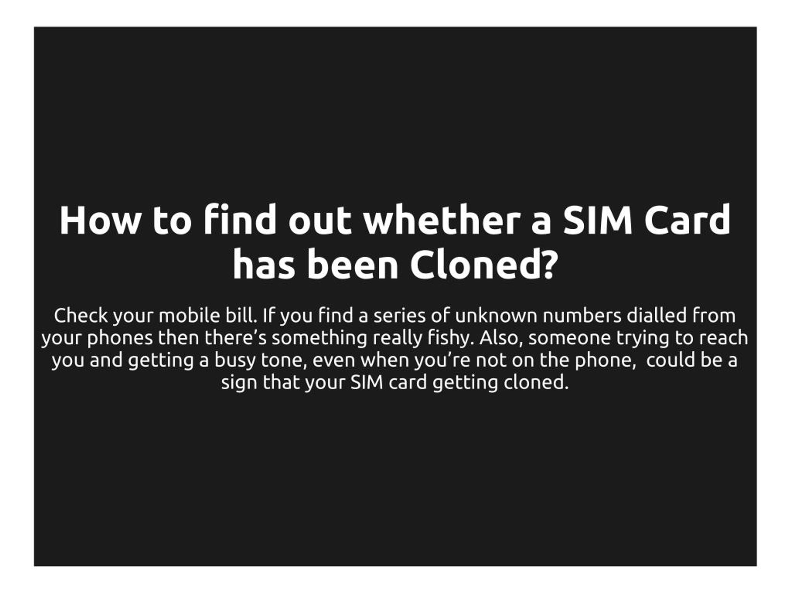 PPT Be Careful Prevent Your Sim Card from Getting Cloned PowerPoint