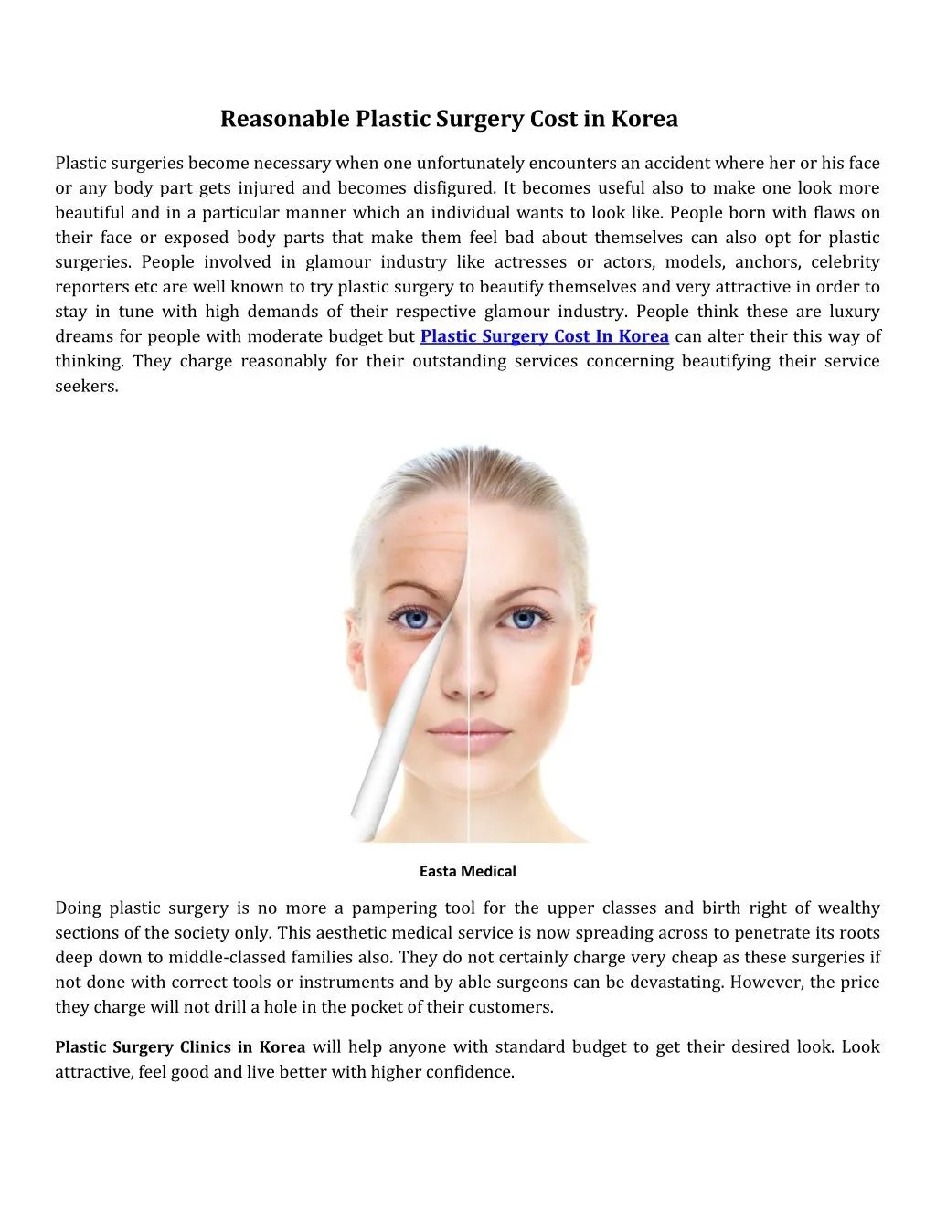 PPT Reasonable Plastic Surgery Cost in Korea PowerPoint Presentation