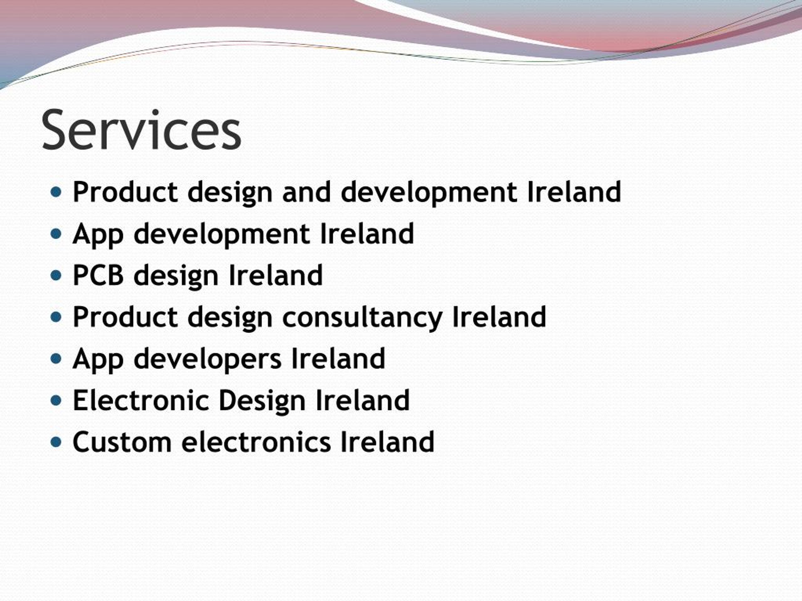 PPT Product design consultancy Ireland PowerPoint Presentation, free