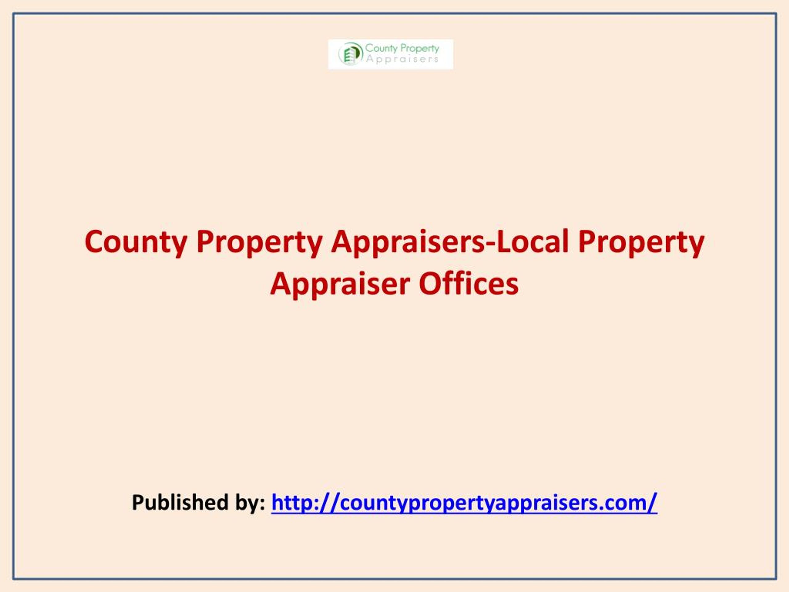 PPT Local Property Appraiser Offices PowerPoint Presentation, free