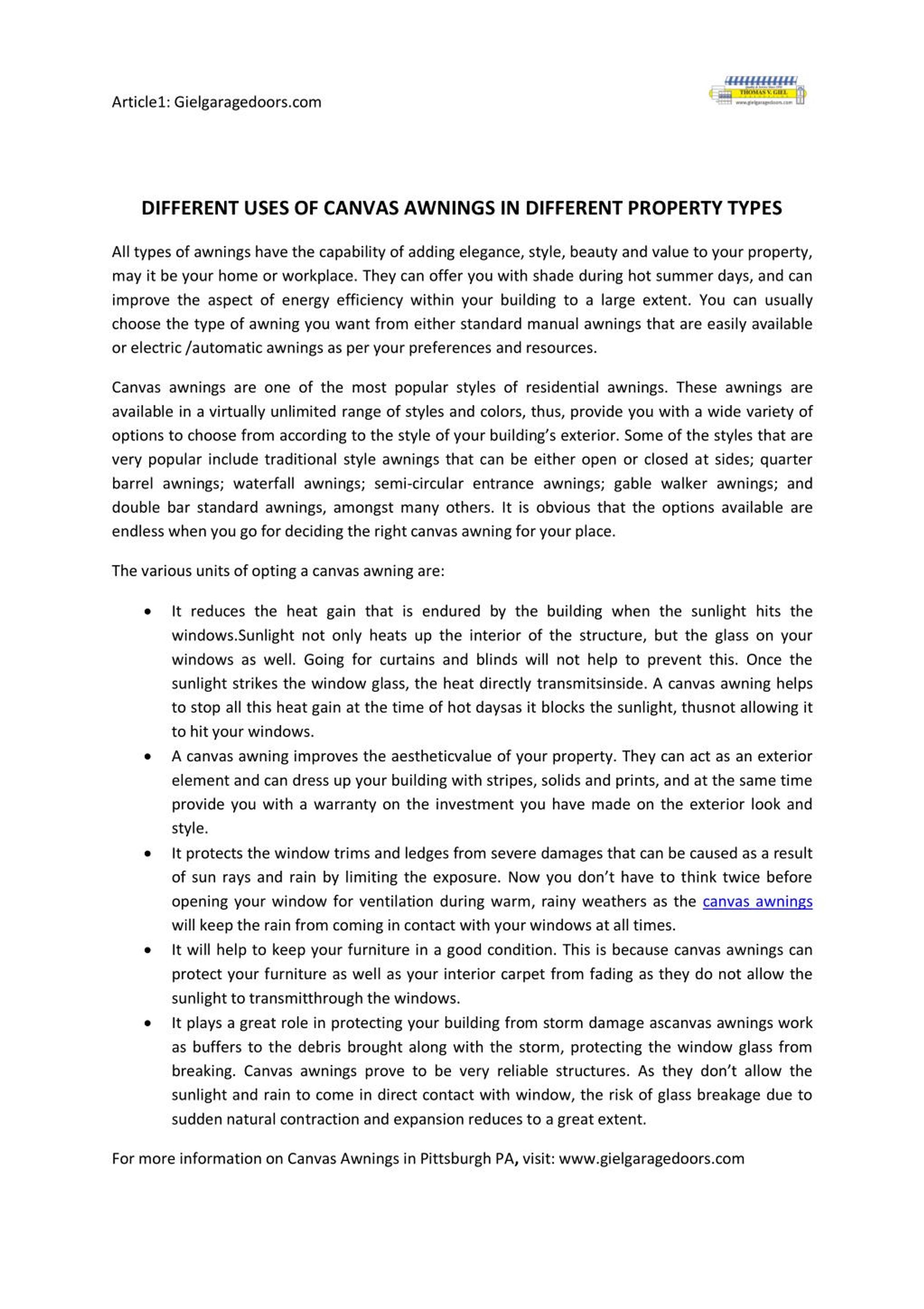 PPT Different Uses Of Canvas Awnings In Different Property Types PowerPoint Presentation ID