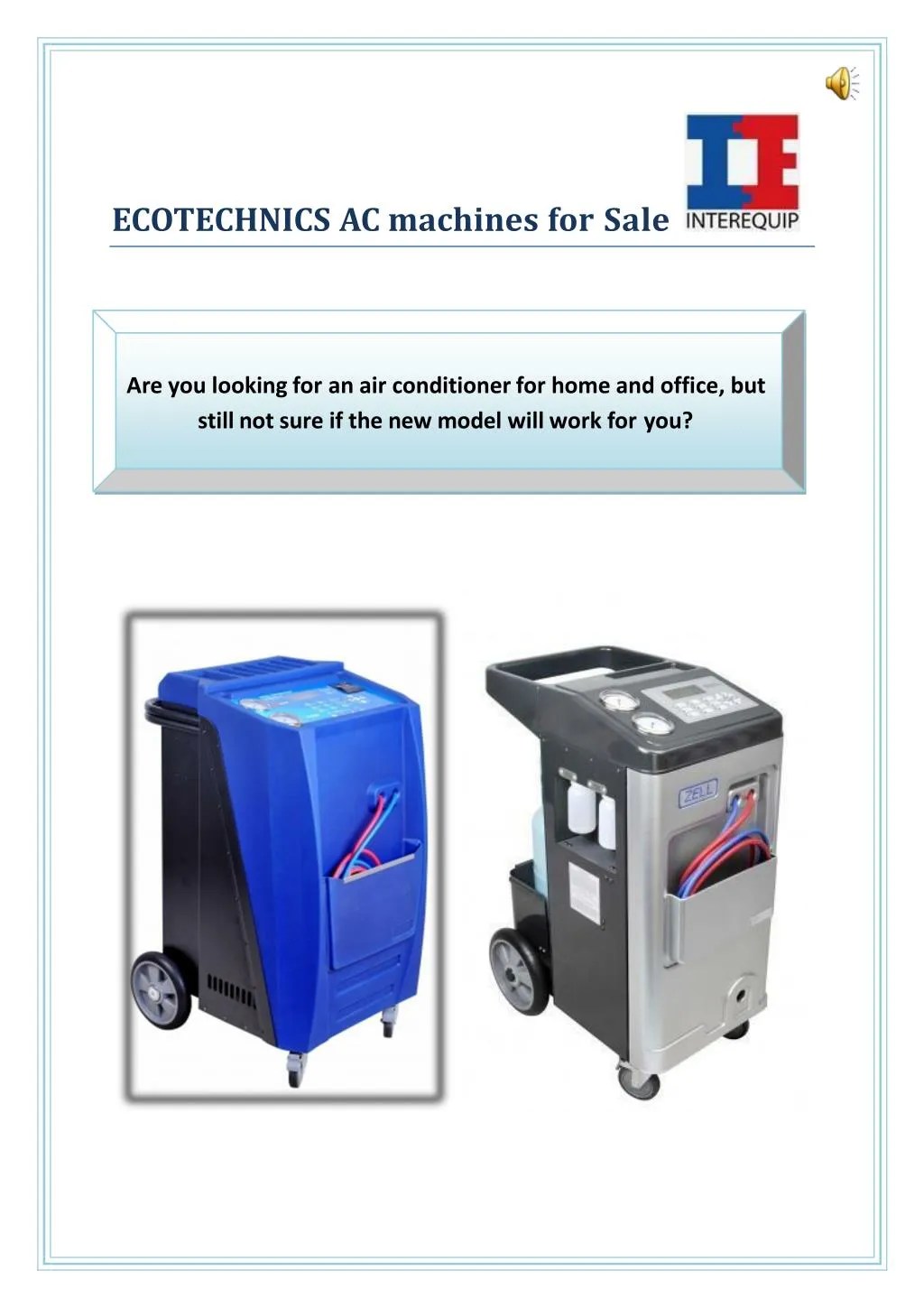 PPT Ecotechnics AC machines for Sale PowerPoint Presentation ID7366873