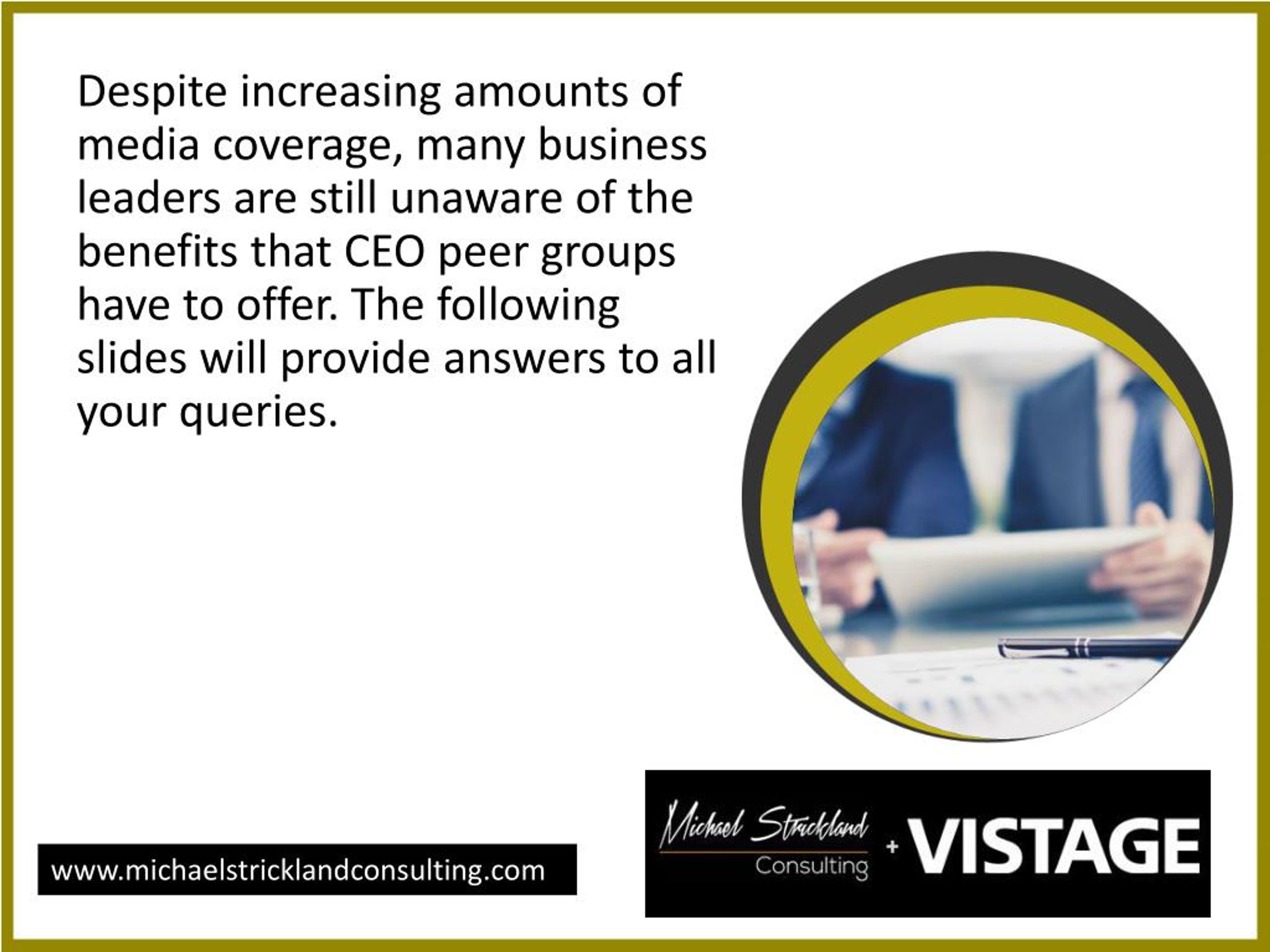 PPT Vistage CEO Peer Group in Louisville Things You Should Know