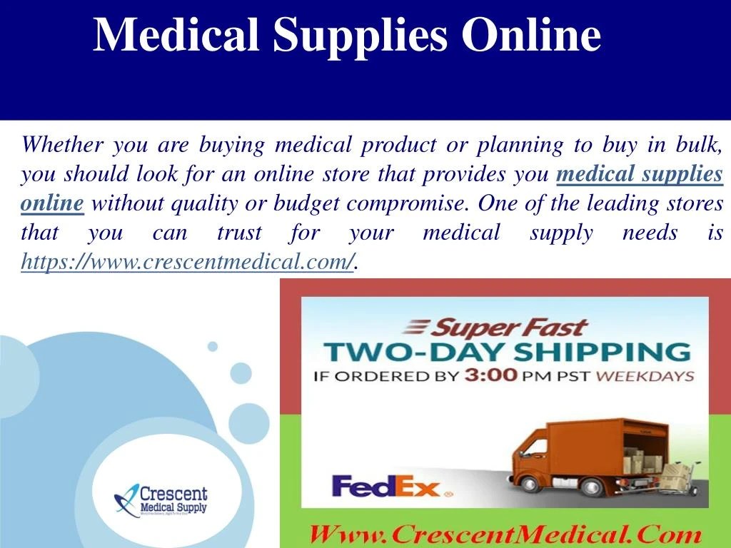 PPT Medical Supplies Online And Medical Equipment PowerPoint