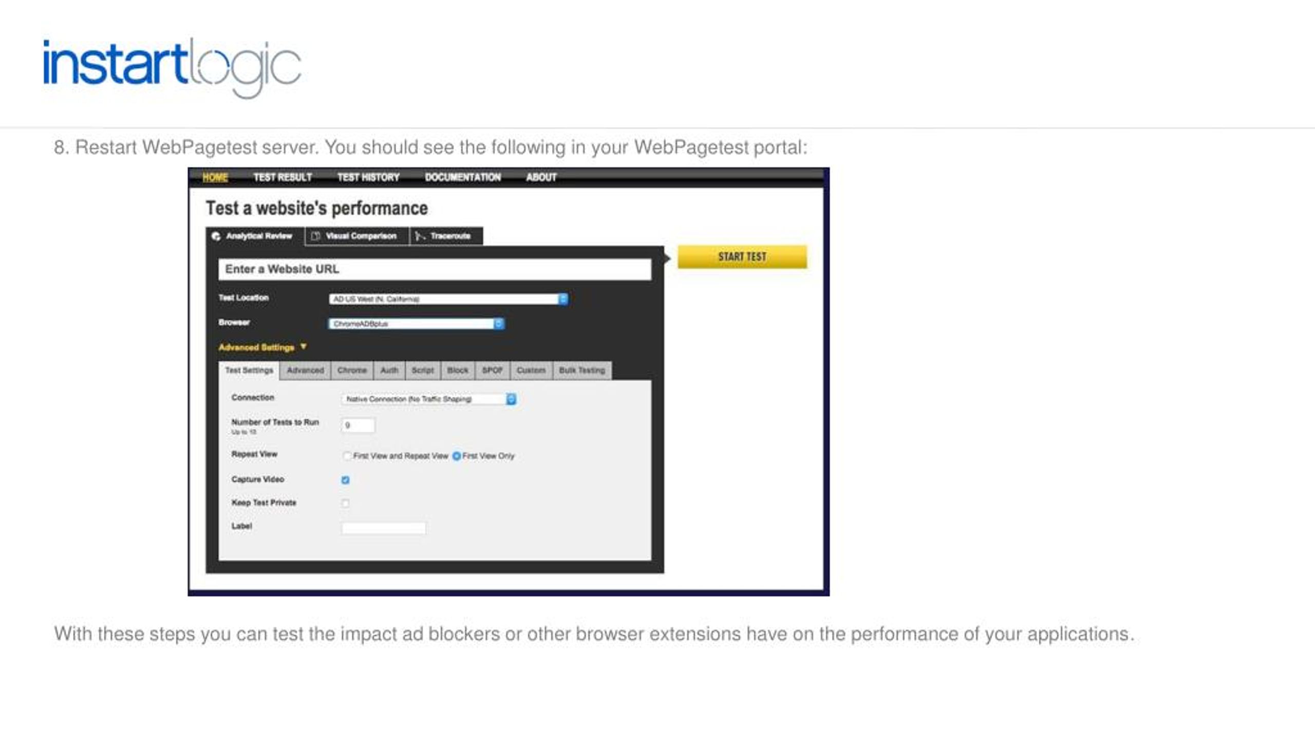 PPT Configuring a Private Instance of Pagetest with Browser