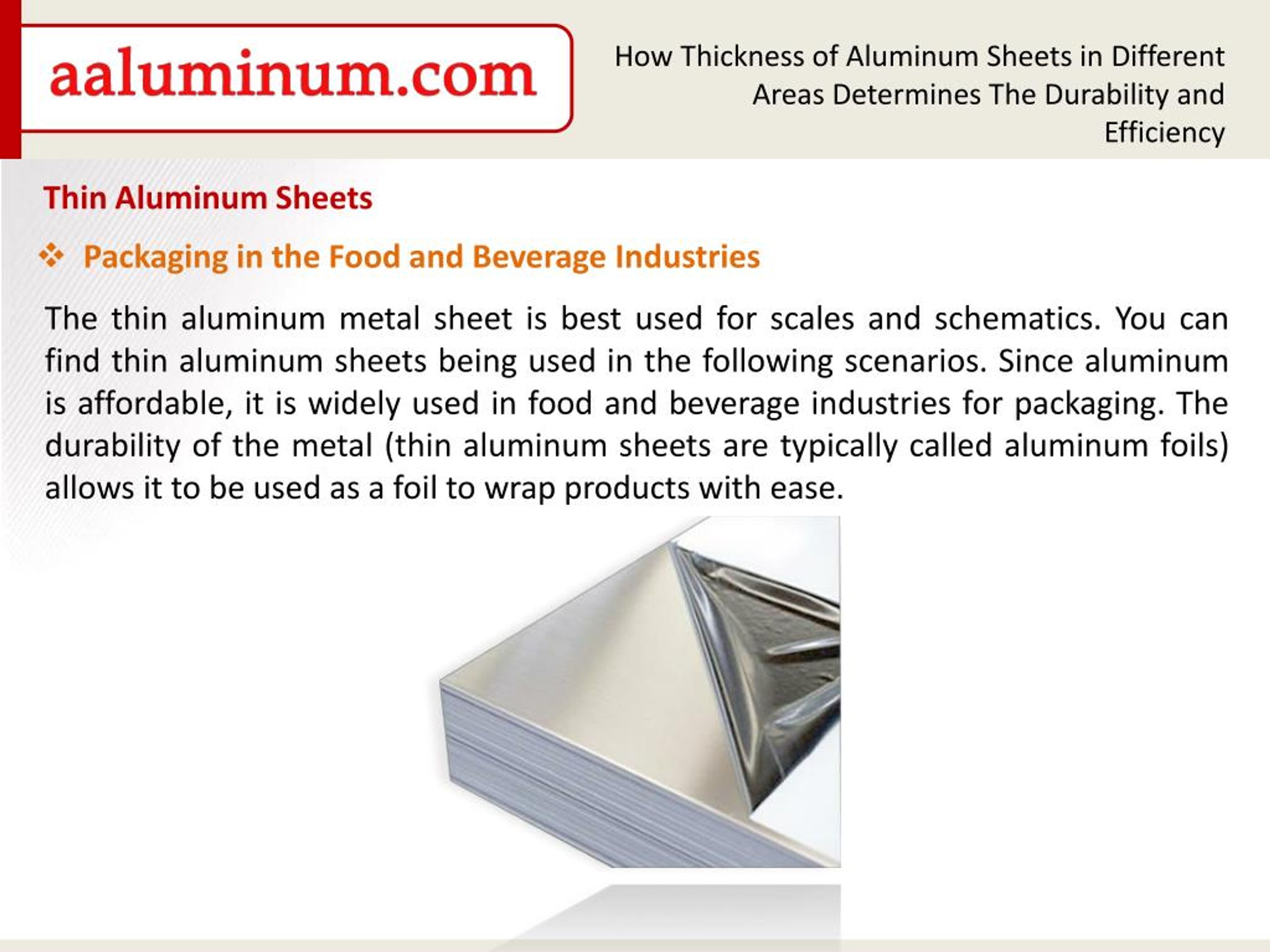 PPT How Thickness of Aluminum Sheets in Different Areas Determines