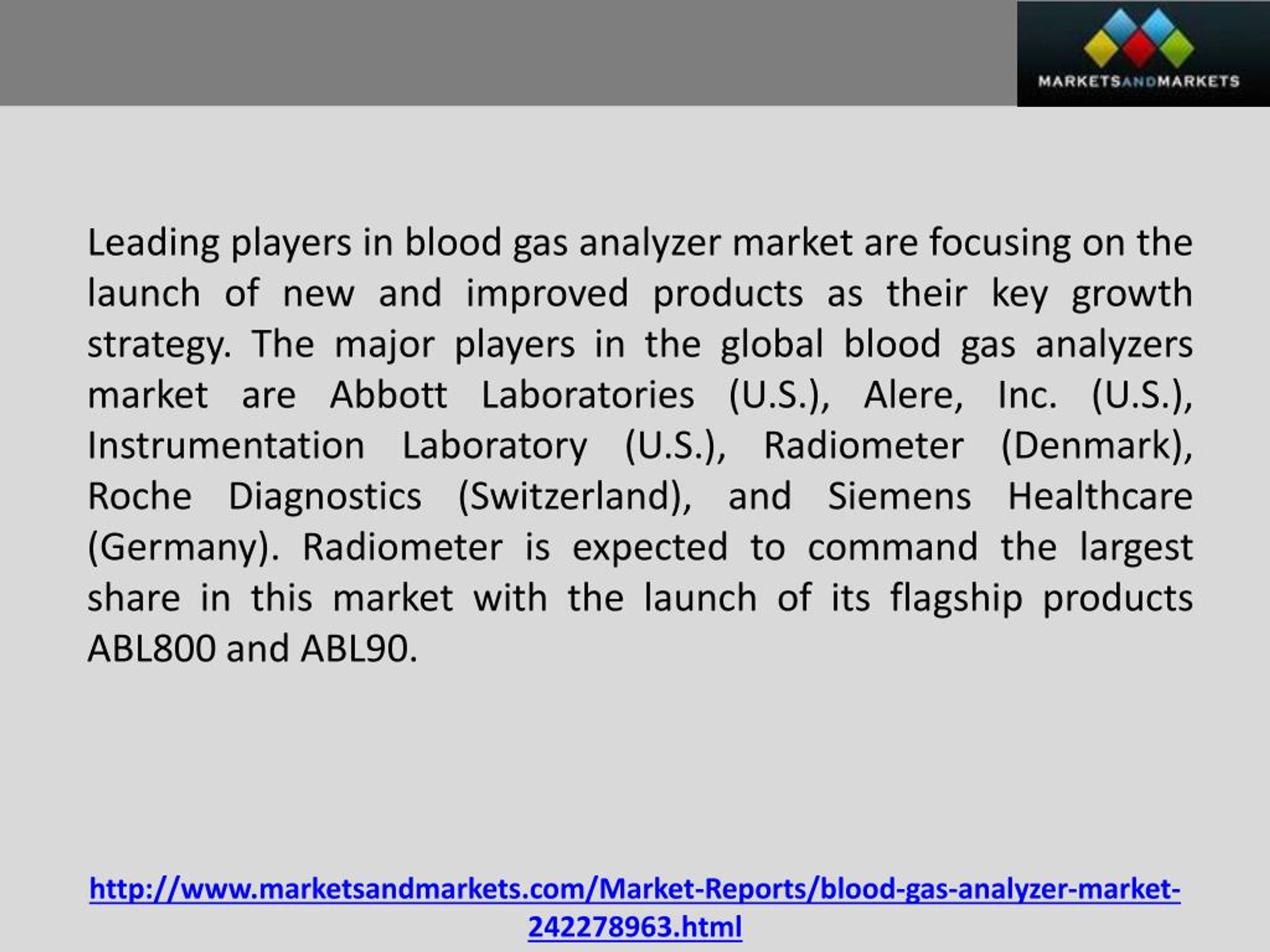 PPT Blood Gas Analyzer Market worth 636 Million USD by 2021